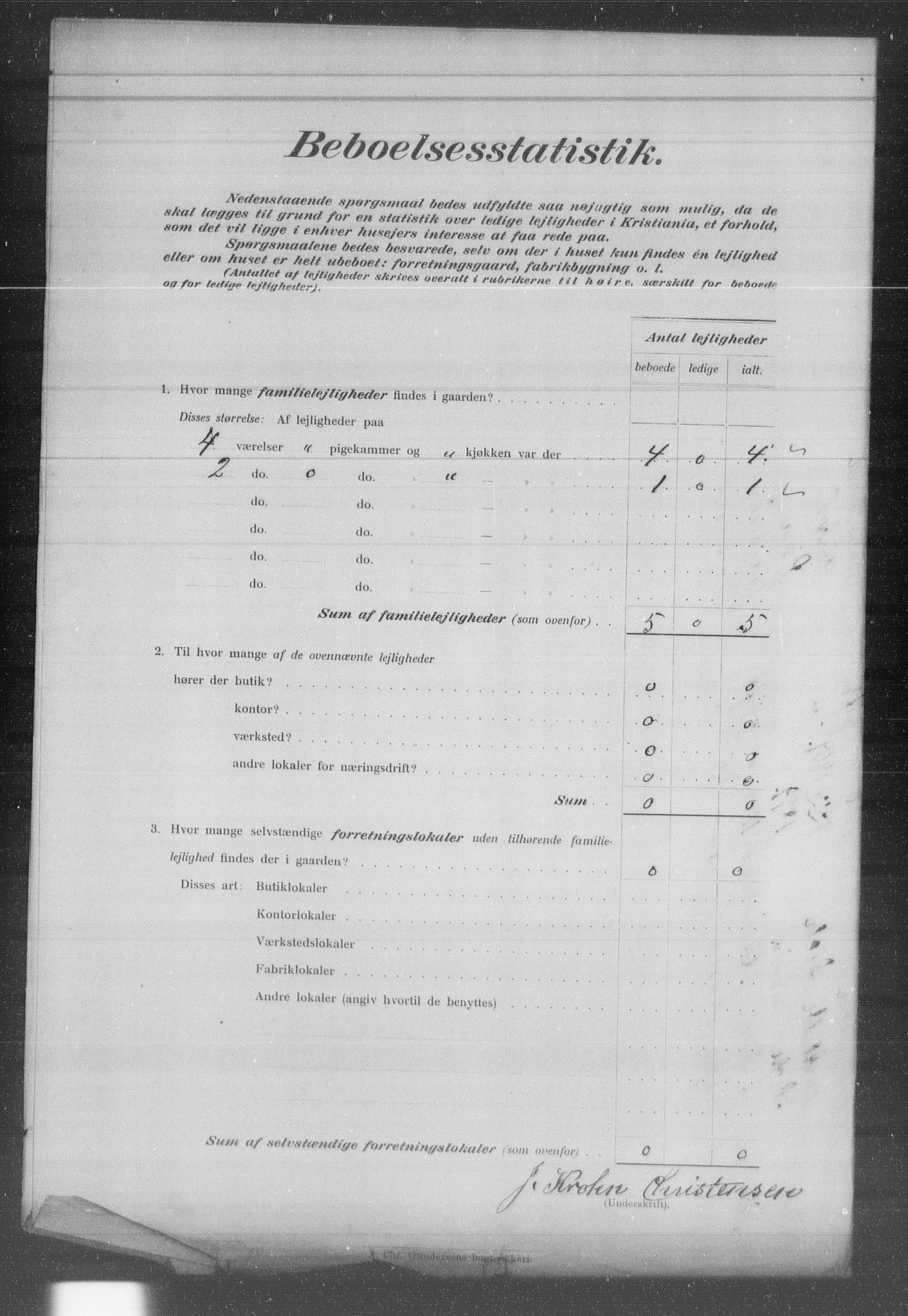 OBA, Kommunal folketelling 31.12.1903 for Kristiania kjøpstad, 1903, s. 6000