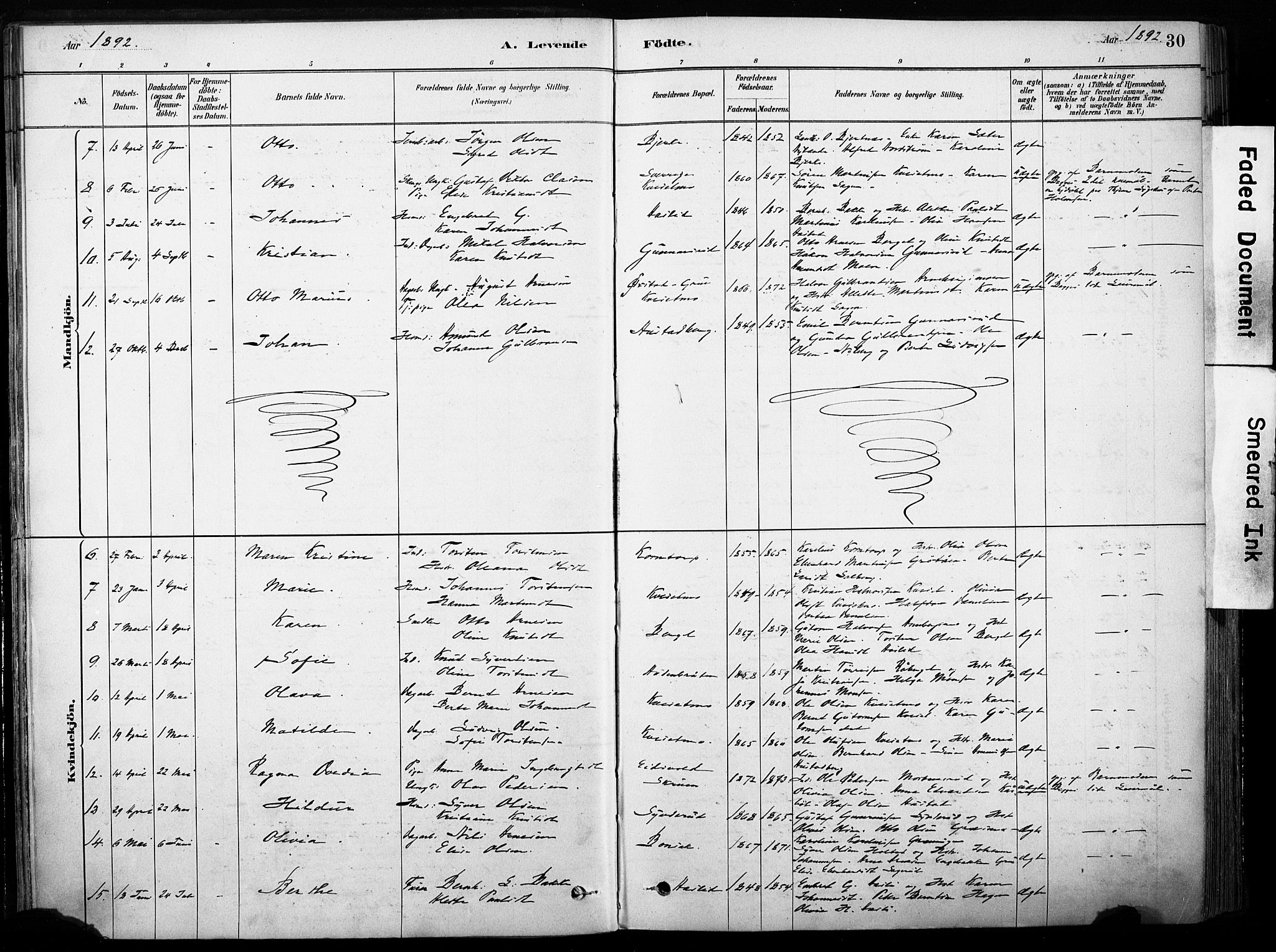 Hof prestekontor, AV/SAH-PREST-038/H/Ha/Haa/L0011: Ministerialbok nr. 11, 1879-1911, s. 30