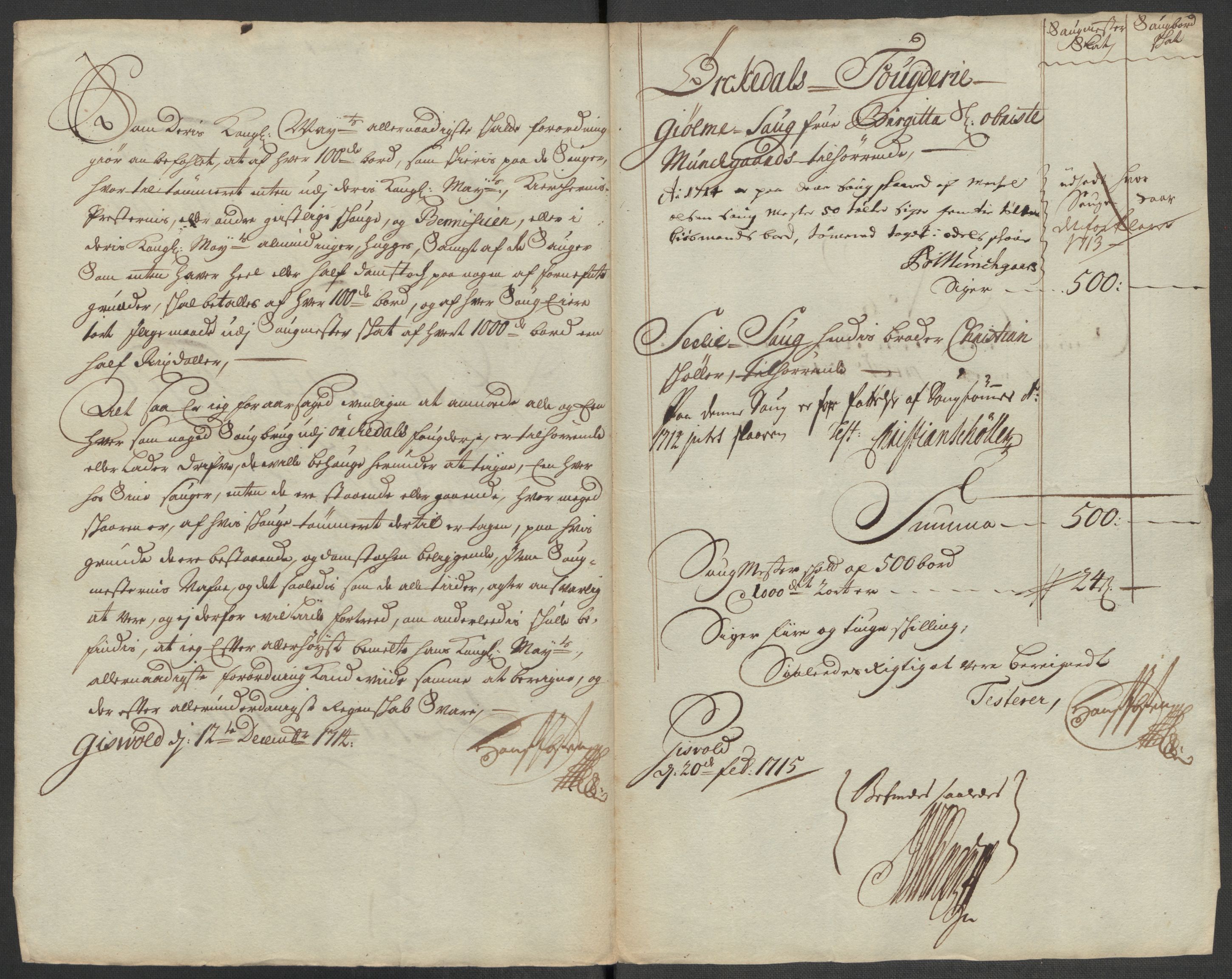 Rentekammeret inntil 1814, Reviderte regnskaper, Fogderegnskap, RA/EA-4092/R60/L3965: Fogderegnskap Orkdal og Gauldal, 1714, s. 125