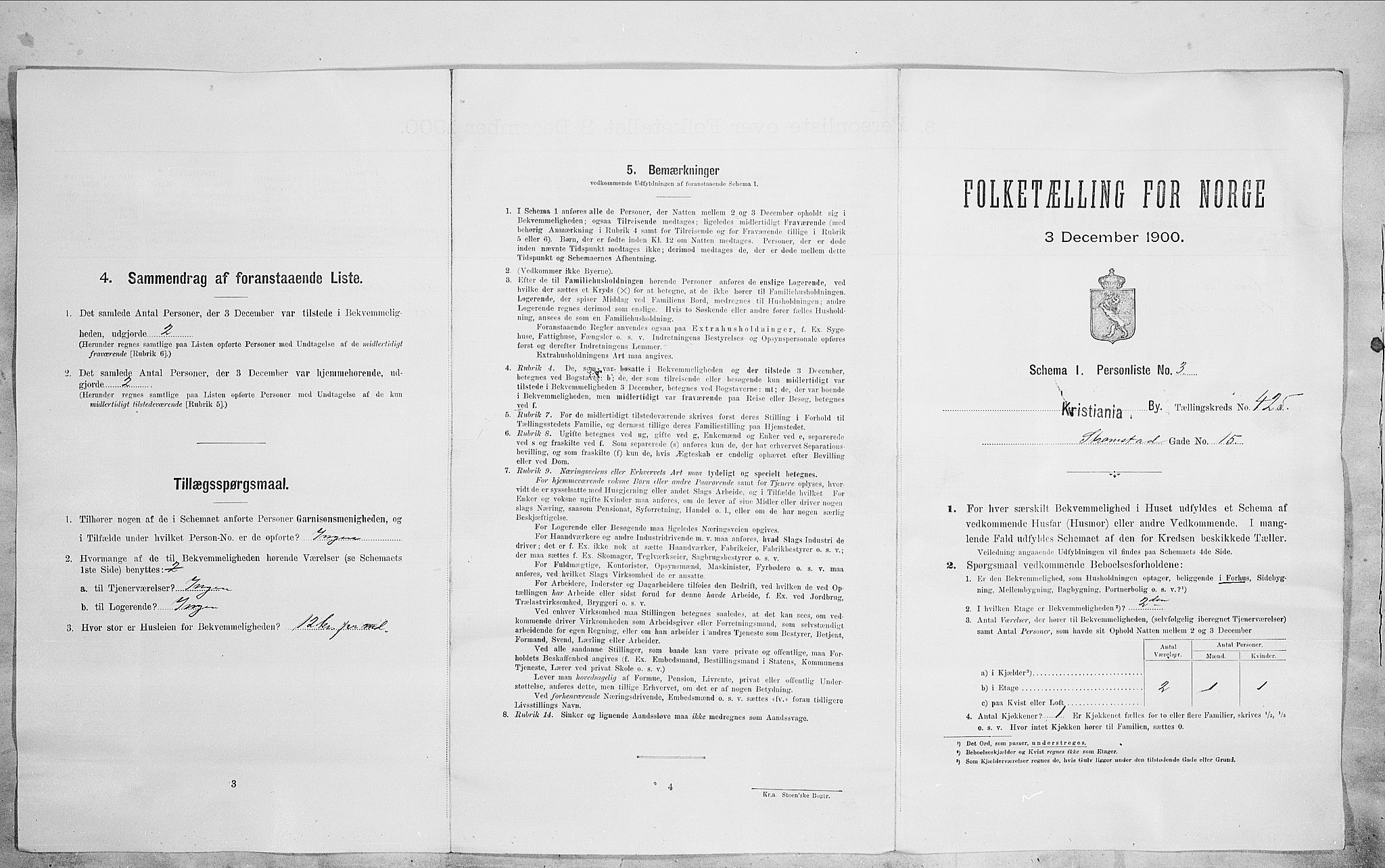 SAO, Folketelling 1900 for 0301 Kristiania kjøpstad, 1900, s. 93502