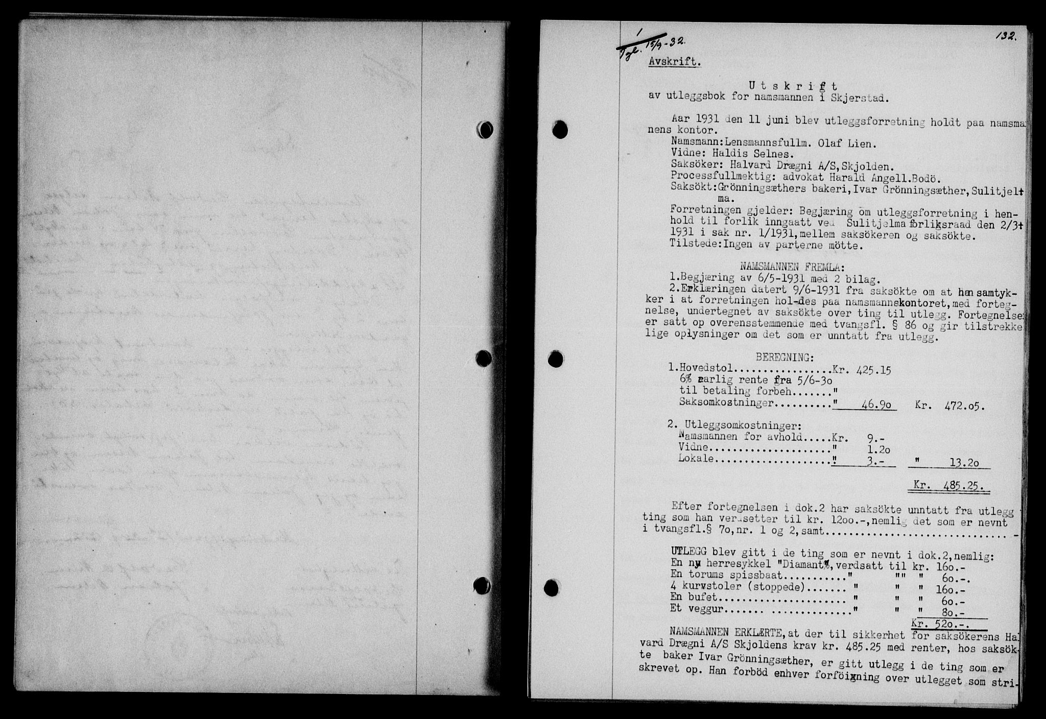 Vesterålen sorenskriveri, SAT/A-4180/1/2/2Ca/L0056: Pantebok nr. 49, 1932-1933, Tingl.dato: 15.09.1932