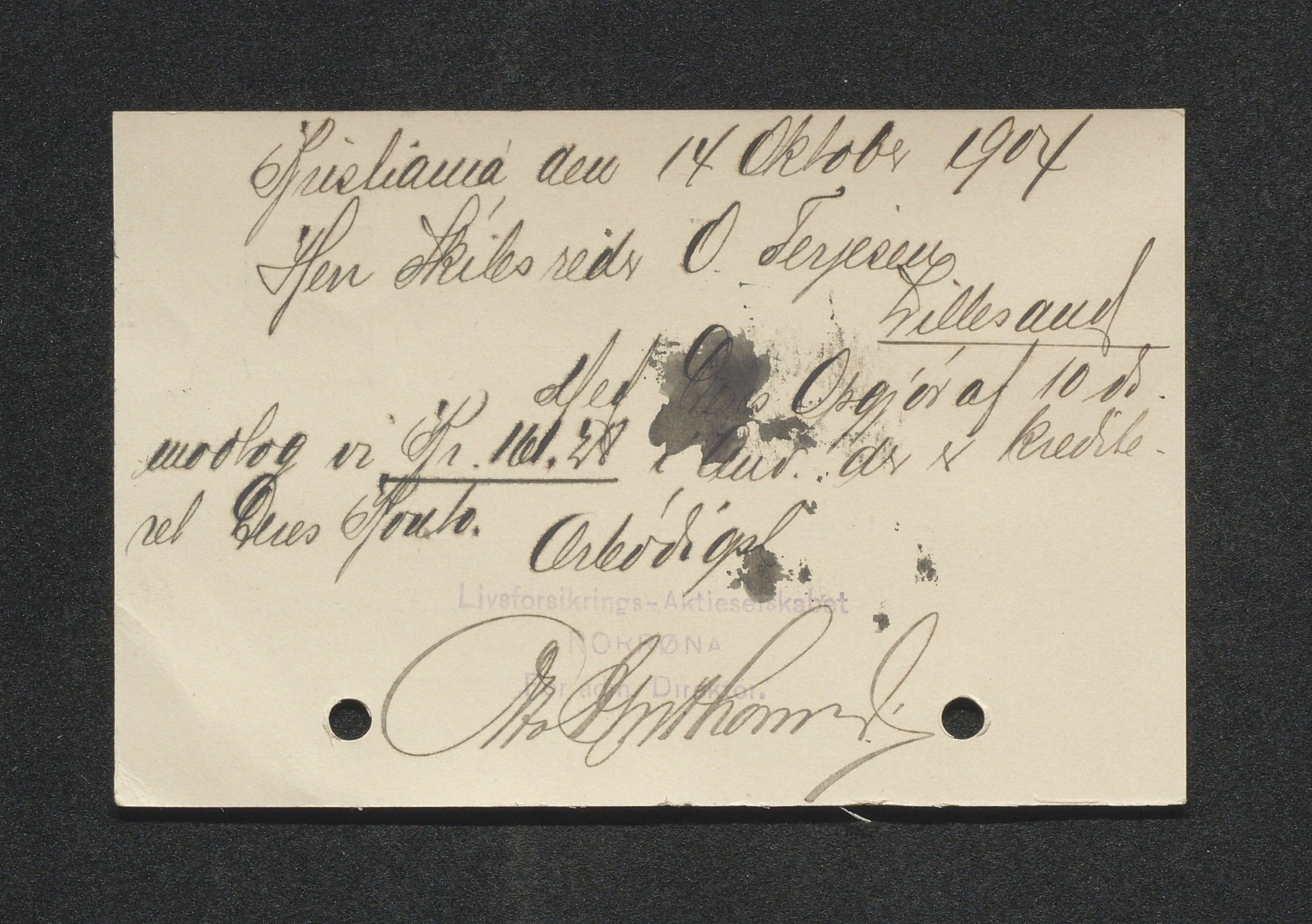 O. Terjesens rederi, AAKS/PA-2525/E/E01/L0012: Korrespondanse, 1903-1904