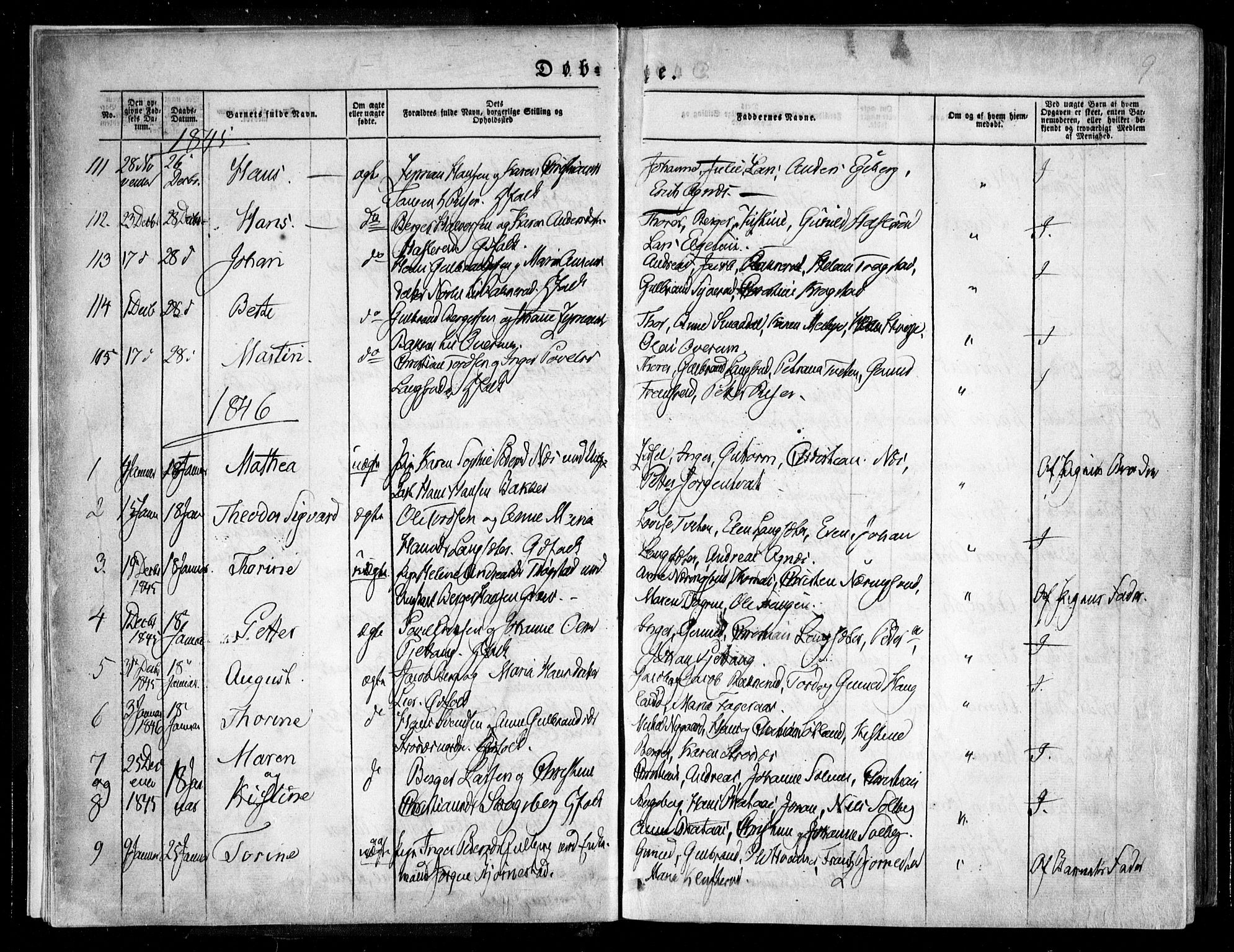 Trøgstad prestekontor Kirkebøker, AV/SAO-A-10925/F/Fa/L0007: Ministerialbok nr. I 7, 1845-1854, s. 9