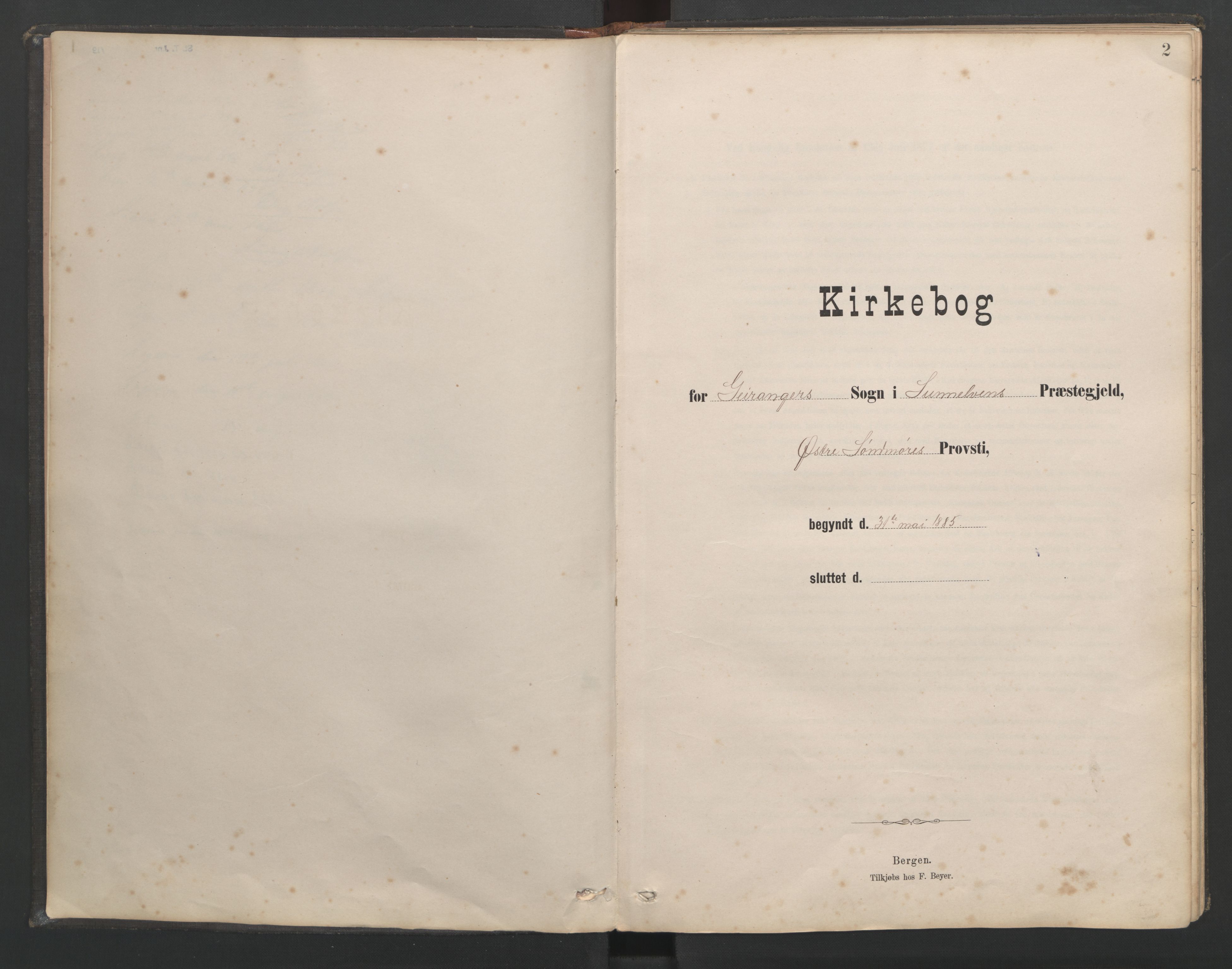 Ministerialprotokoller, klokkerbøker og fødselsregistre - Møre og Romsdal, AV/SAT-A-1454/518/L0237: Klokkerbok nr. 518C04, 1885-1963, s. 2