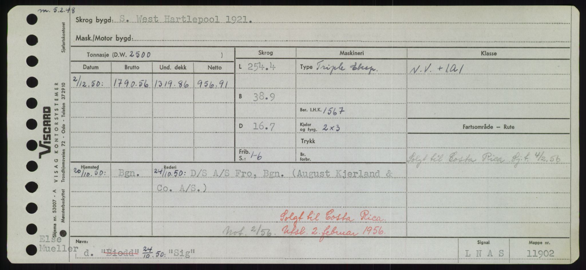 Sjøfartsdirektoratet med forløpere, Skipsmålingen, AV/RA-S-1627/H/Hd/L0033: Fartøy, Sevi-Sjø, s. 43