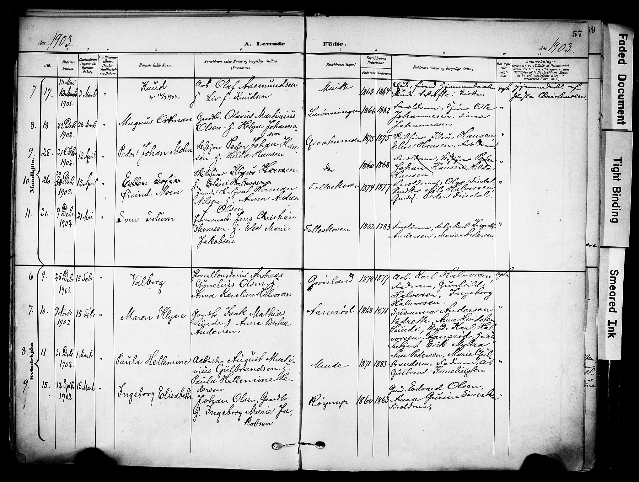 Solum kirkebøker, AV/SAKO-A-306/F/Fa/L0011: Ministerialbok nr. I 11, 1898-1909, s. 57