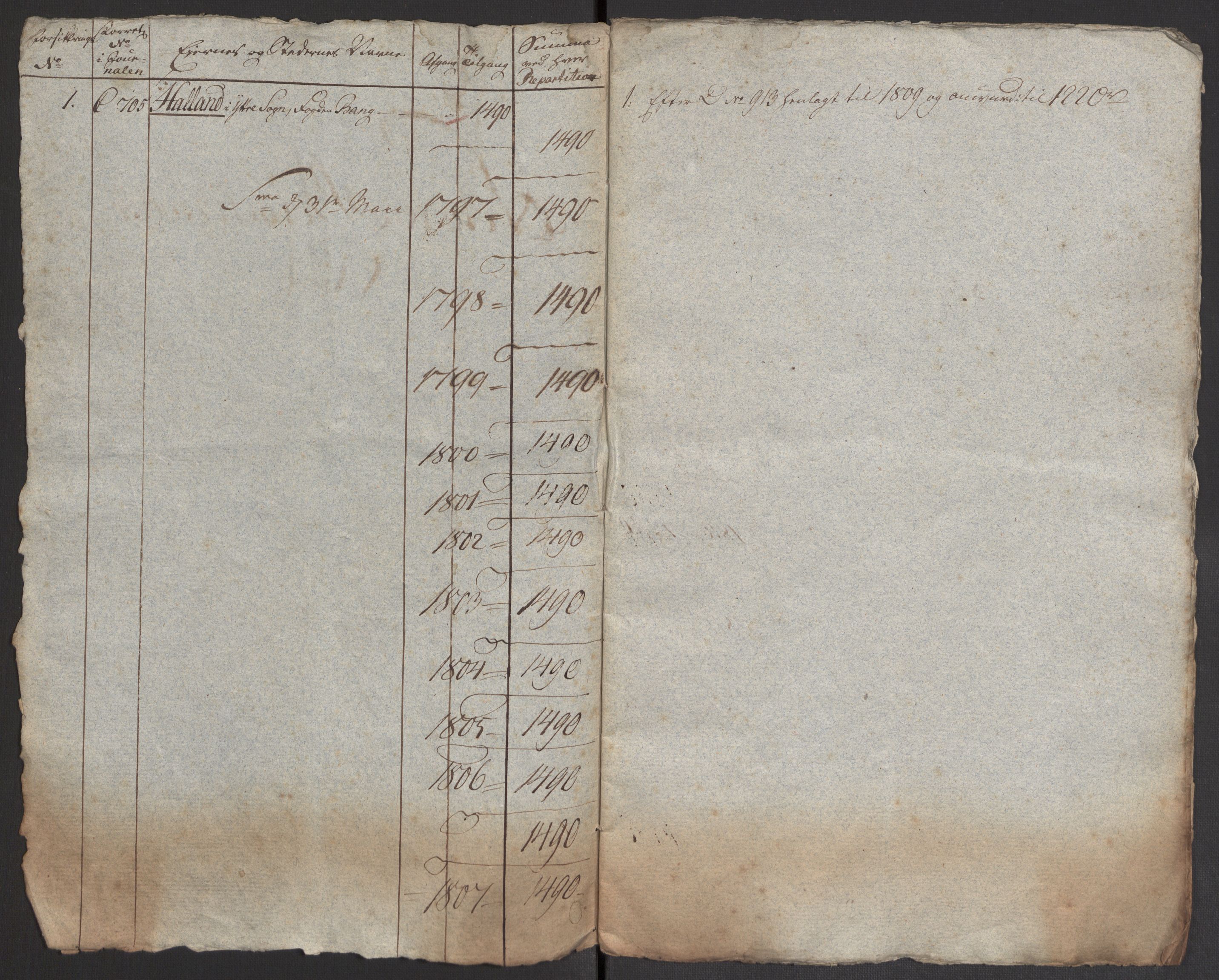 Kommersekollegiet, Brannforsikringskontoret 1767-1814, AV/RA-EA-5458/F/Fb/L0075/0001: Nordre Bergenhus amt / Registre, 1797-1810