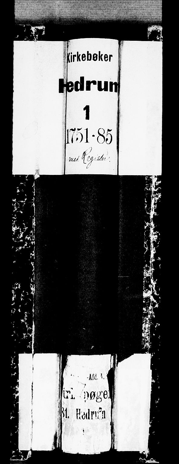 Hedrum kirkebøker, AV/SAKO-A-344/F/Fa/L0001: Ministerialbok nr. I 1, 1751-1785