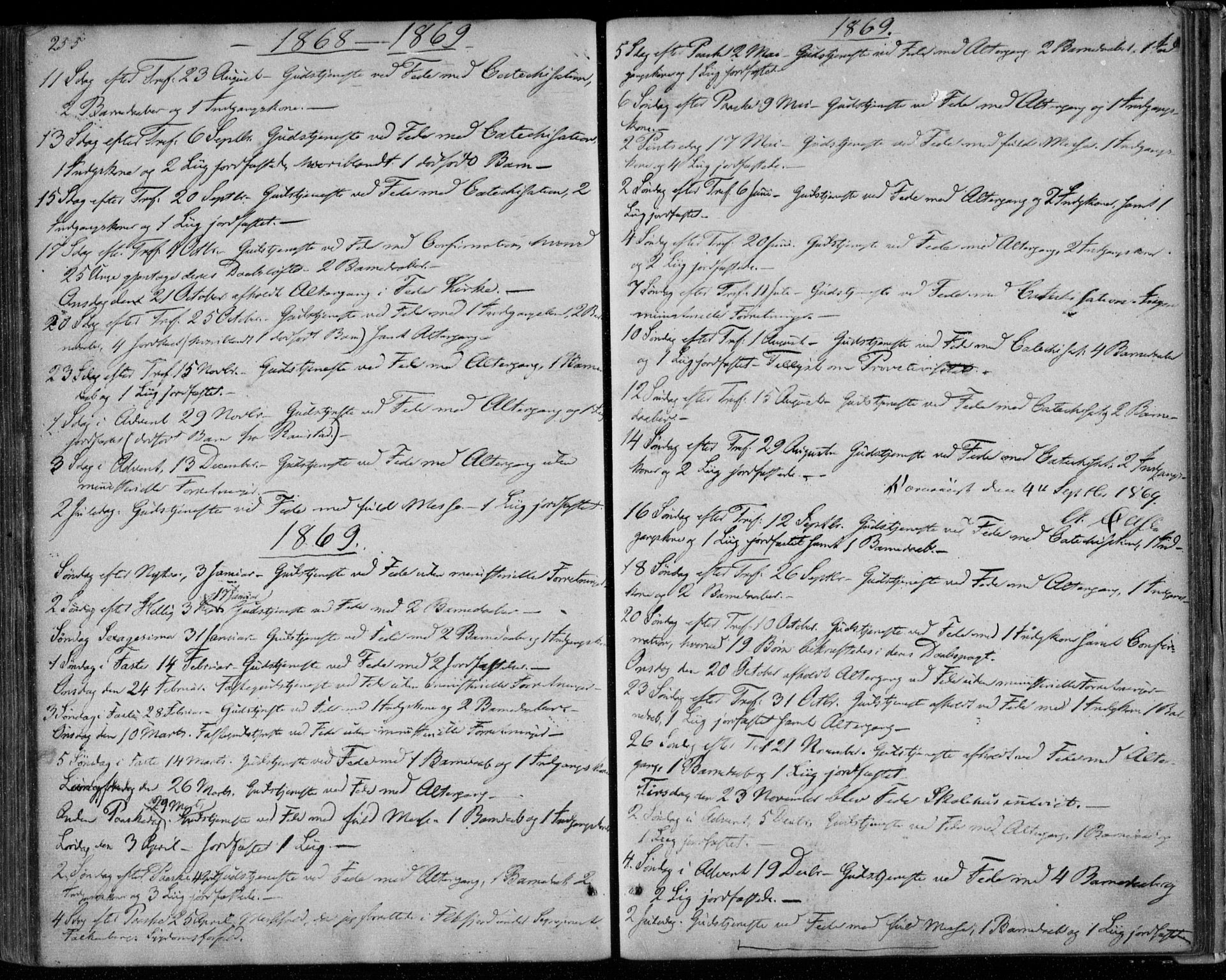 Kvinesdal sokneprestkontor, SAK/1111-0026/F/Fa/Faa/L0002: Ministerialbok nr. A 2, 1850-1876, s. 255