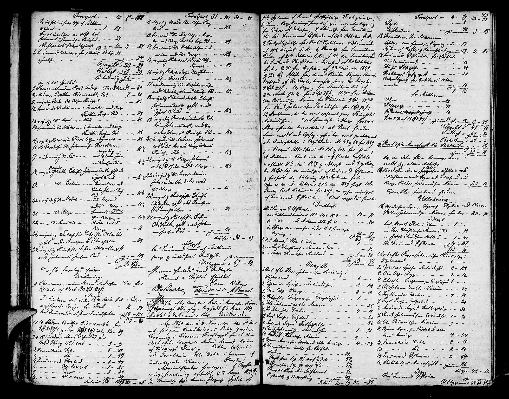 Sunnhordland sorenskrivar, AV/SAB-A-2401/1/H/Ha/Hae/L0005: Skifteprotokollar. Skånevik, Etne, Fjelberg og Kvinnherad. Register i protokoll, 1859-1872, s. 44b-45a