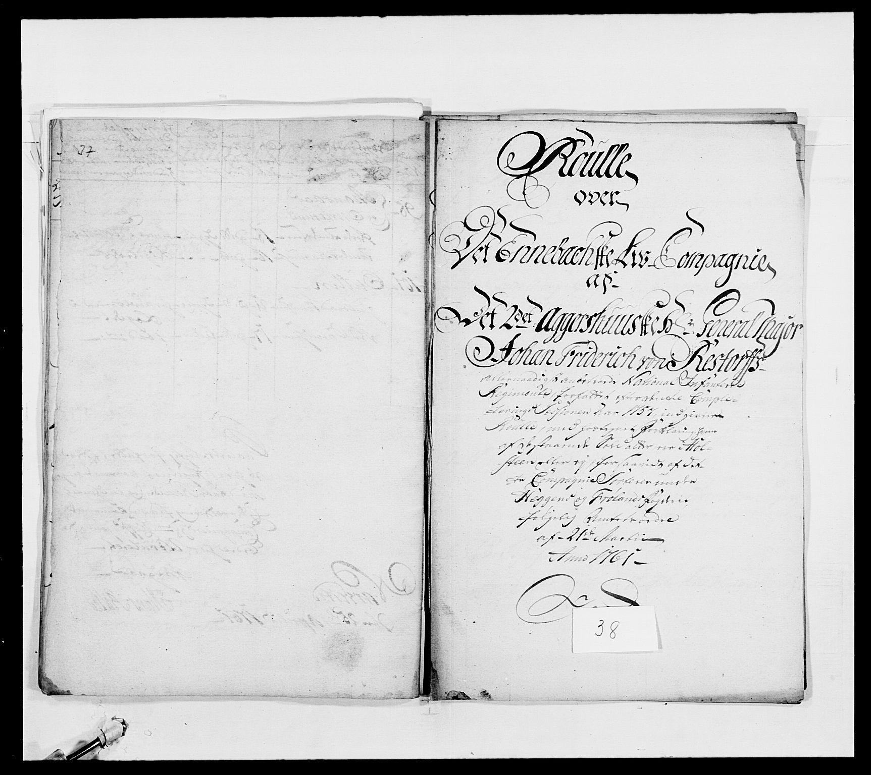 Kommanderende general (KG I) med Det norske krigsdirektorium, AV/RA-EA-5419/E/Ea/L0491: 2. Akershusiske regiment, 1750-1761, s. 382