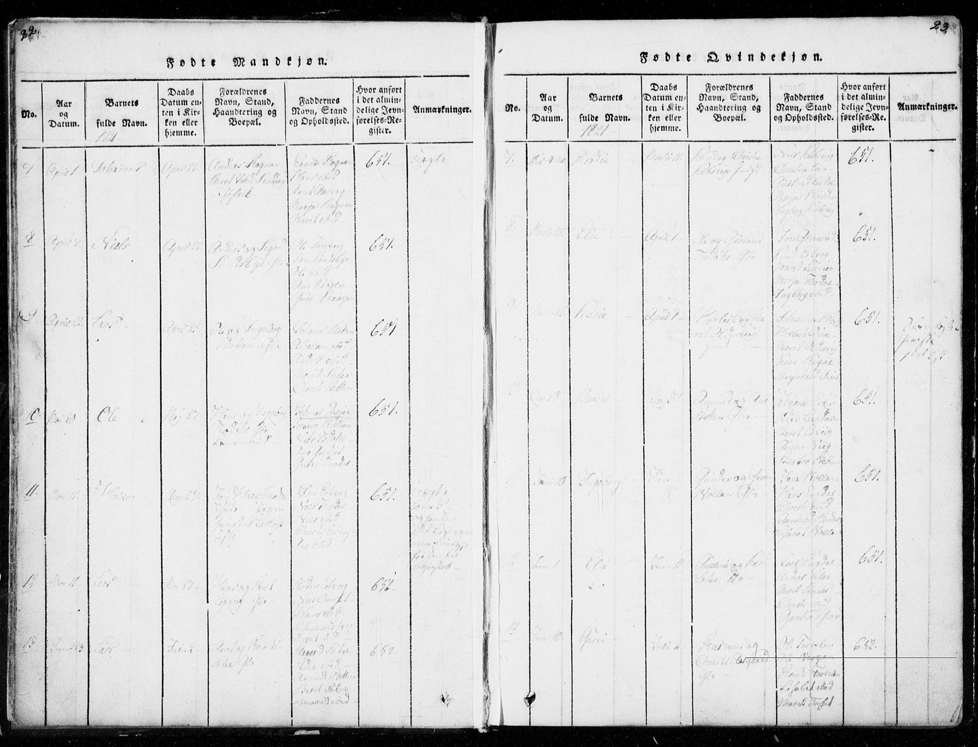 Ministerialprotokoller, klokkerbøker og fødselsregistre - Møre og Romsdal, AV/SAT-A-1454/578/L0903: Ministerialbok nr. 578A02, 1819-1838, s. 22-23