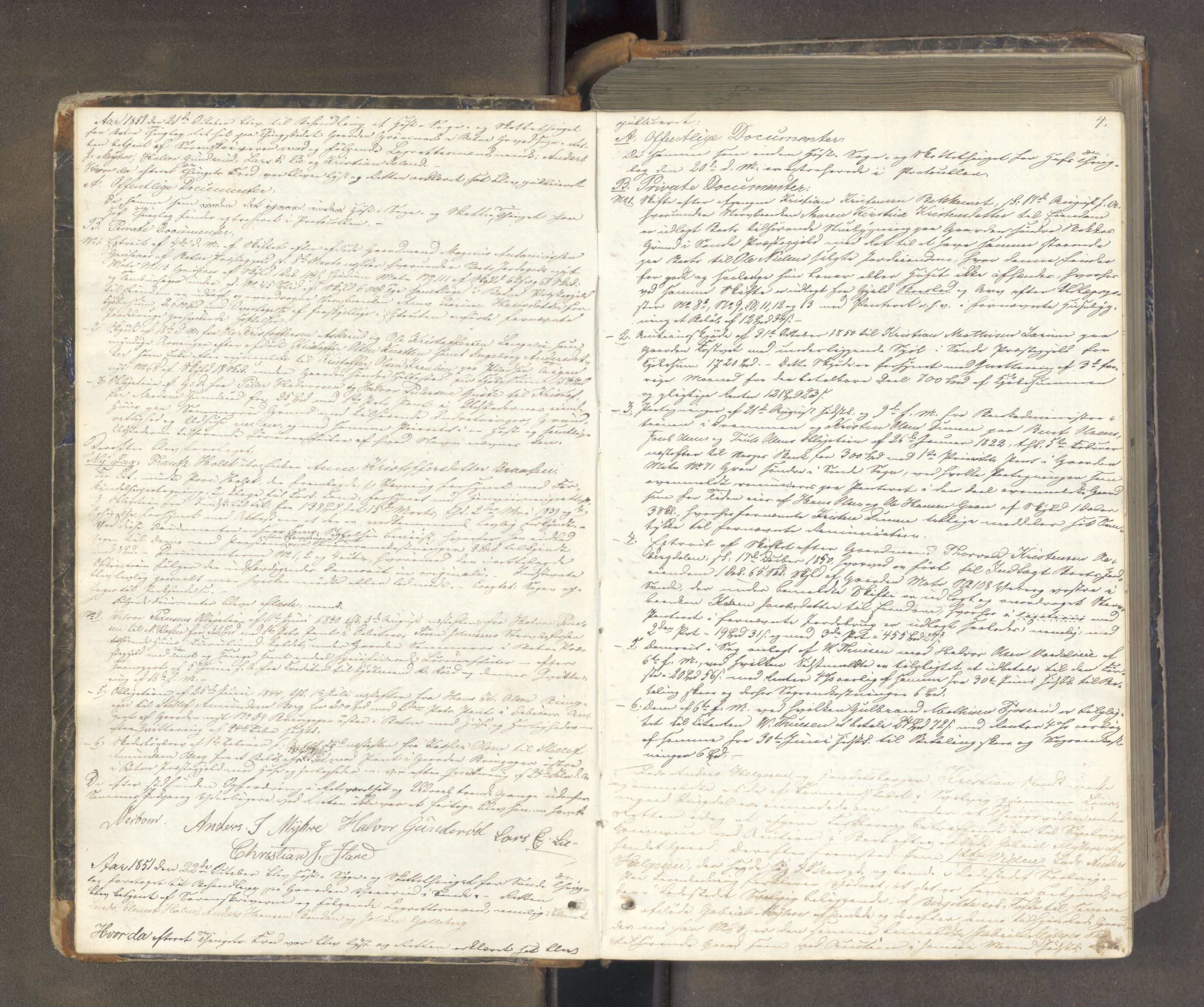 Nordre Jarlsberg sorenskriveri, AV/SAKO-A-80/F/Fa/Faa/L0040: Tingbok, 1851-1857, s. 3b-4a