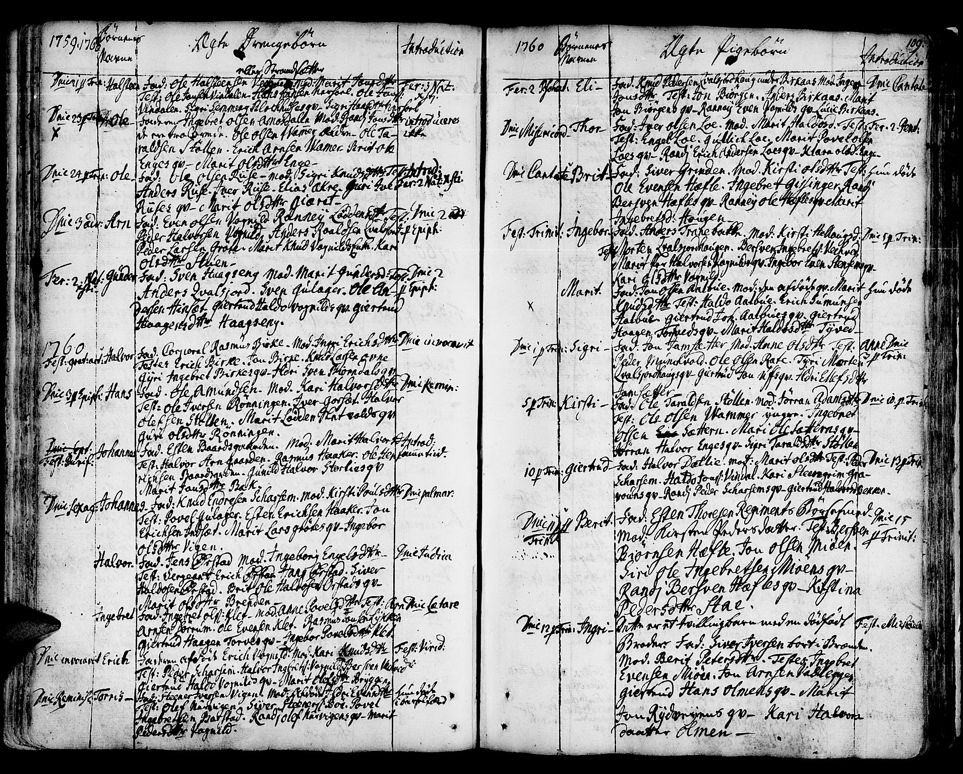 Ministerialprotokoller, klokkerbøker og fødselsregistre - Sør-Trøndelag, AV/SAT-A-1456/678/L0891: Ministerialbok nr. 678A01, 1739-1780, s. 109