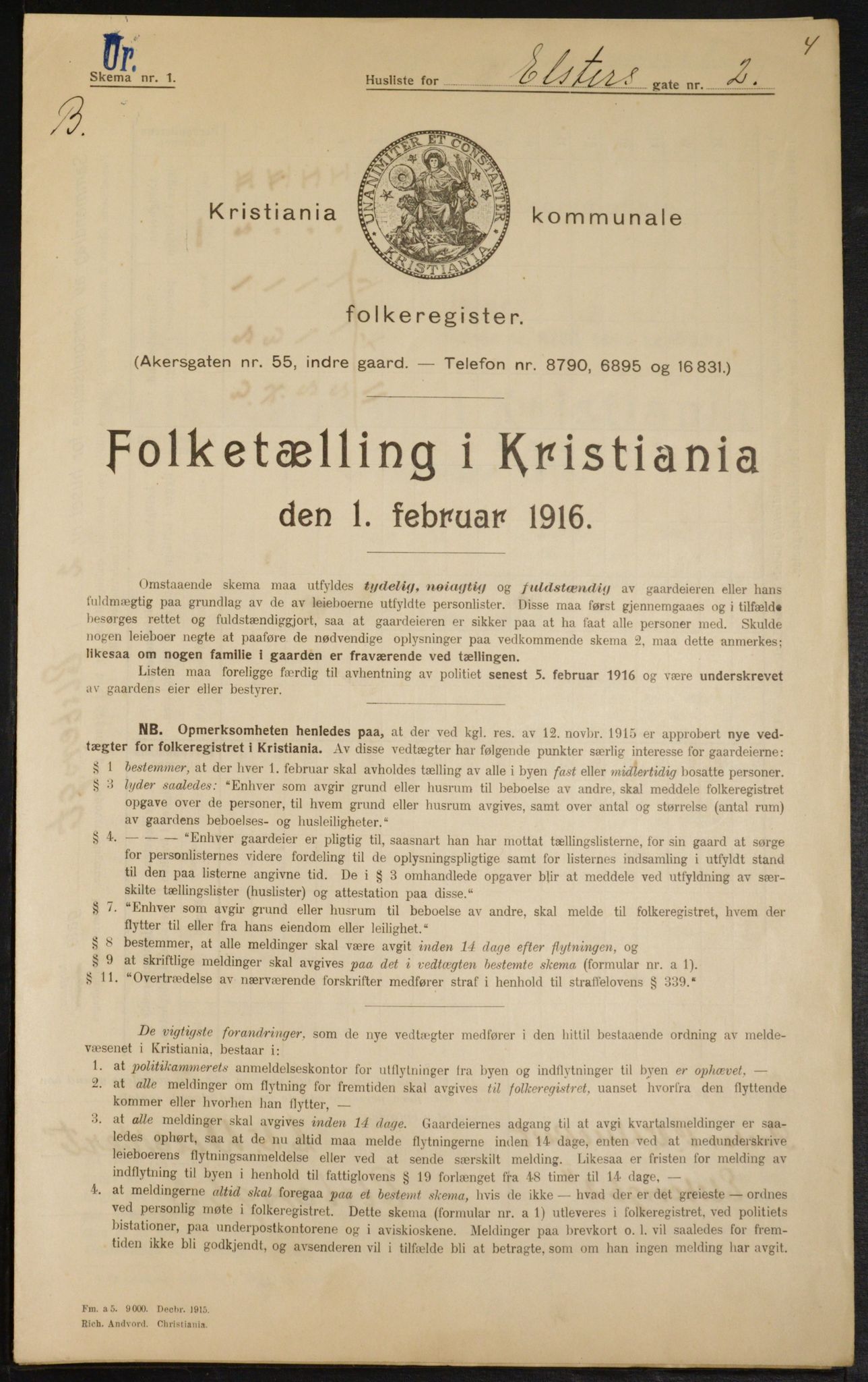 OBA, Kommunal folketelling 1.2.1916 for Kristiania, 1916, s. 21186