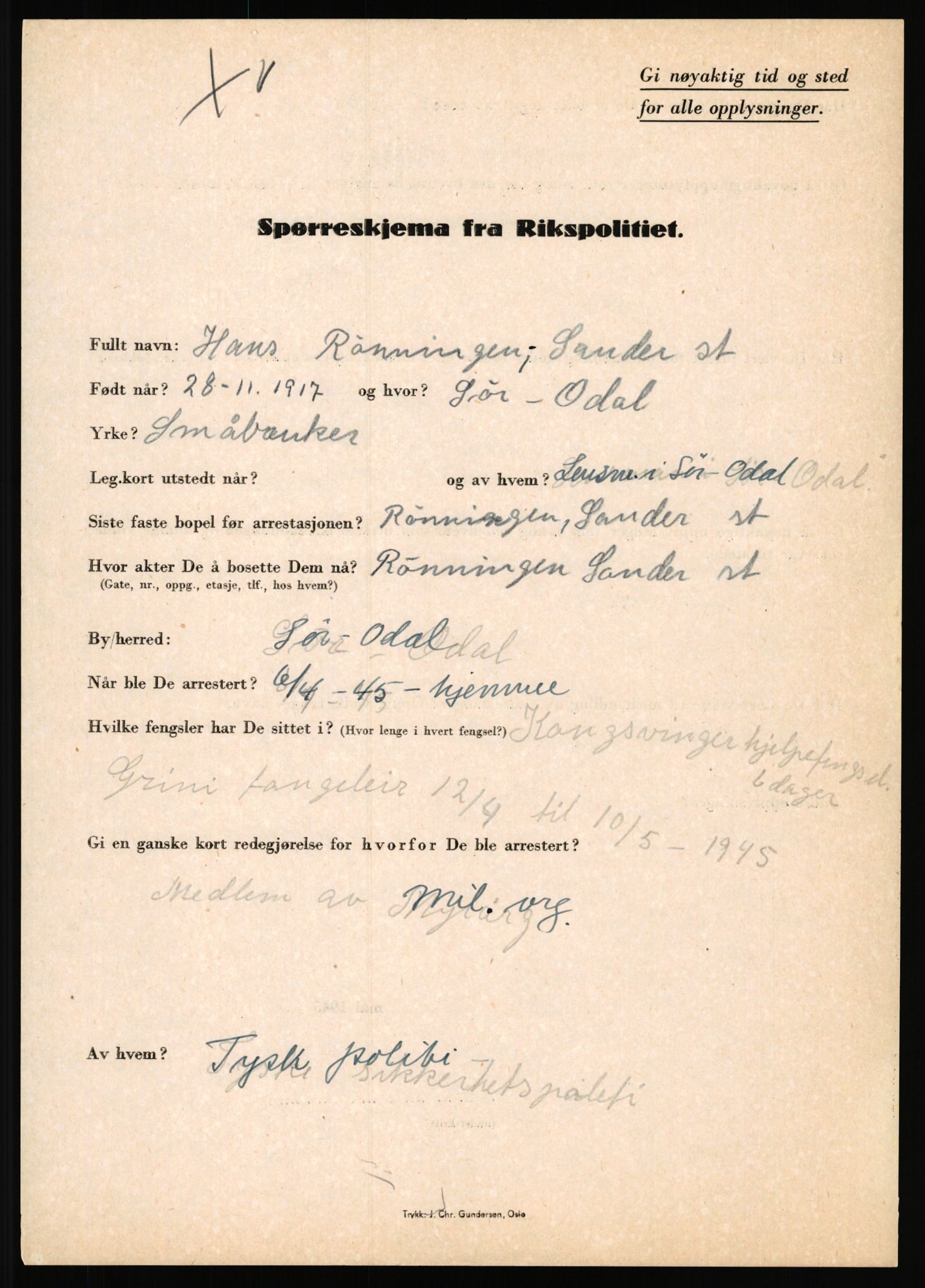 Rikspolitisjefen, AV/RA-S-1560/L/L0014: Pettersen, Aksel - Savosnick, Ernst, 1940-1945, s. 994