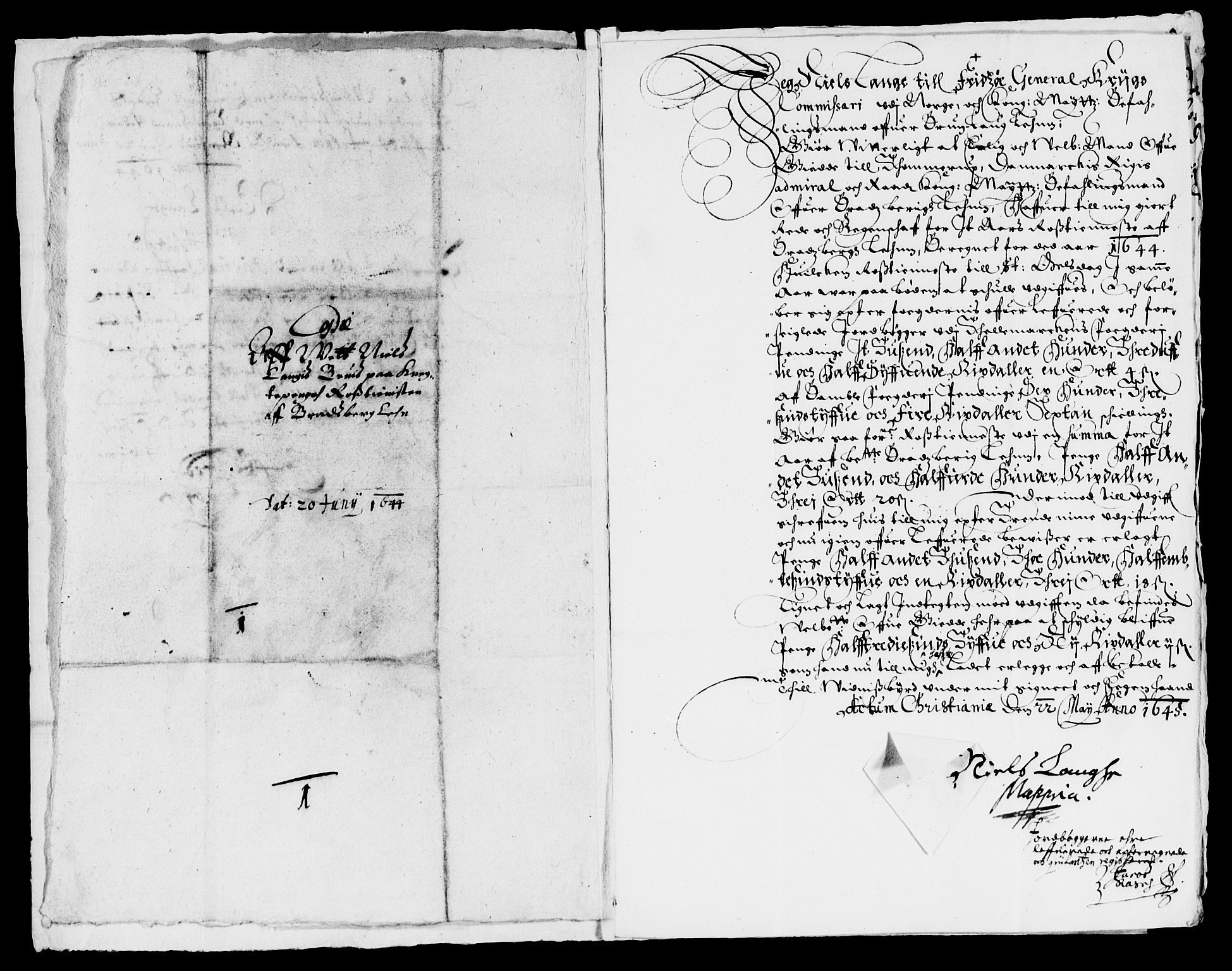 Rentekammeret inntil 1814, Reviderte regnskaper, Lensregnskaper, RA/EA-5023/R/Rb/Rbp/L0032: Bratsberg len, 1645-1647