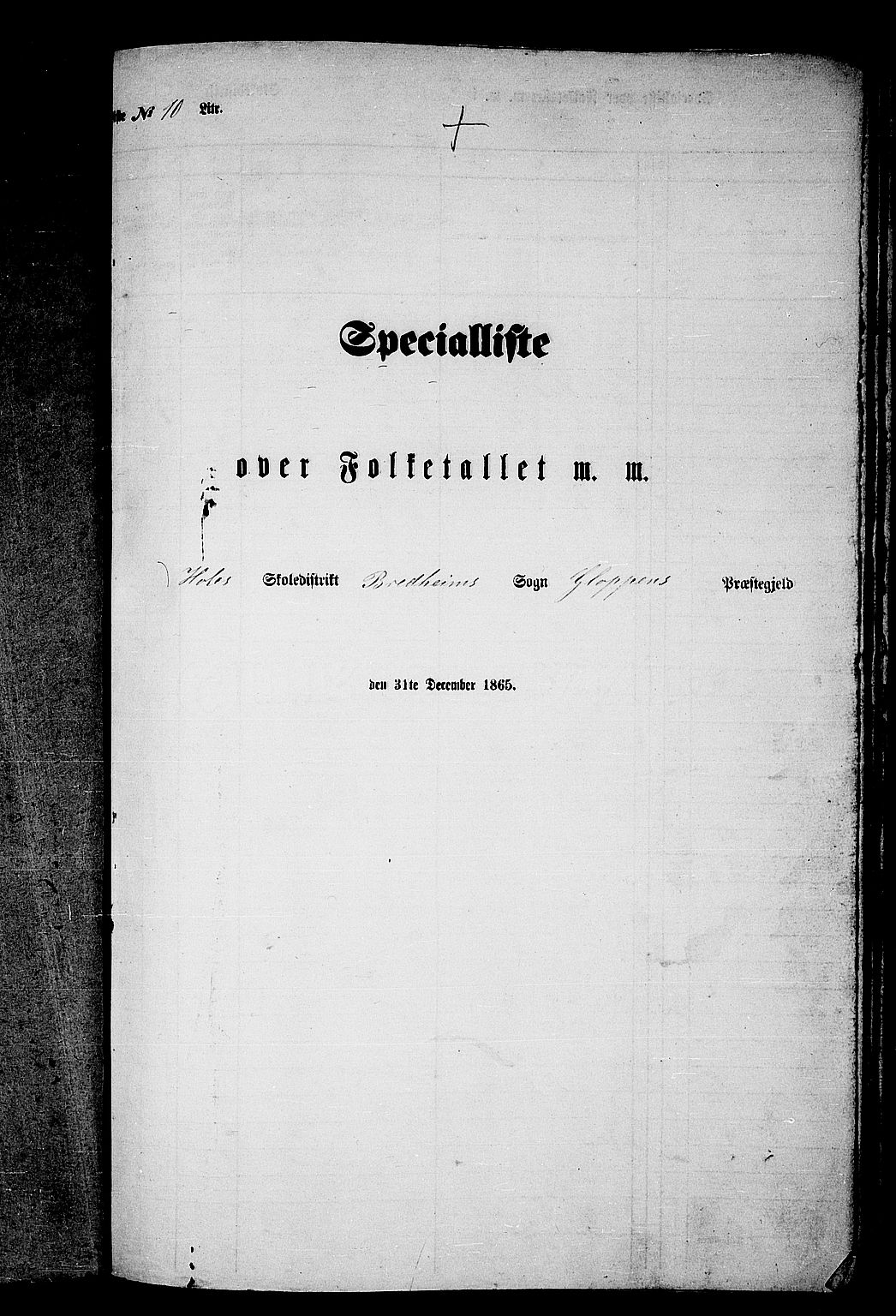 RA, Folketelling 1865 for 1445P Gloppen prestegjeld, 1865, s. 149