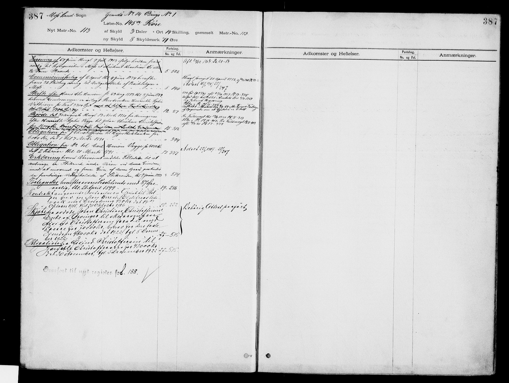 Moss sorenskriveri, SAO/A-10168: Panteregister nr. IV 3b, 1769-1926, s. 387