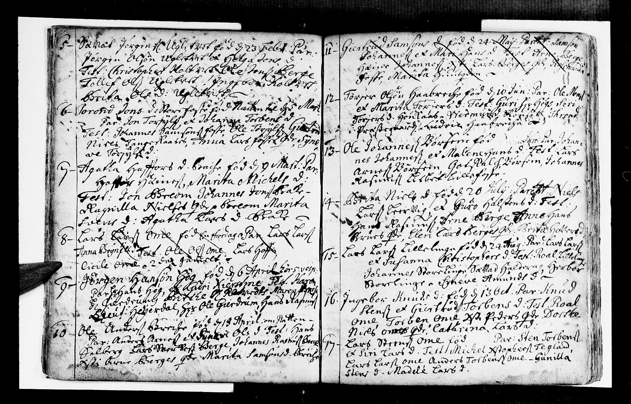 Strandebarm sokneprestembete, SAB/A-78401/H/Haa: Ministerialbok nr. A 2 /1, 1727-1750, s. 11