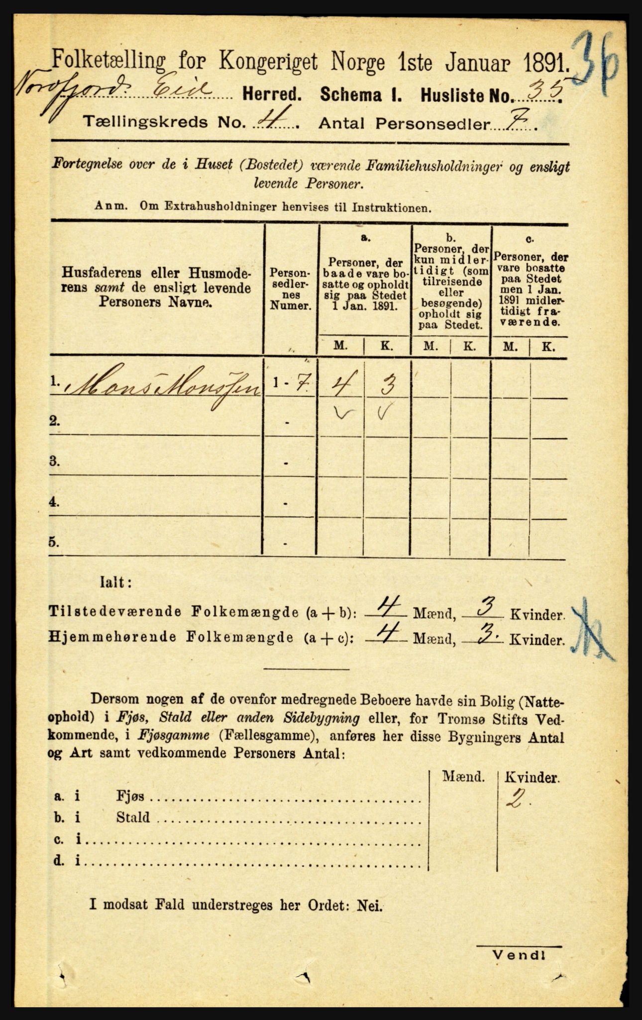 RA, Folketelling 1891 for 1443 Eid herred, 1891, s. 870