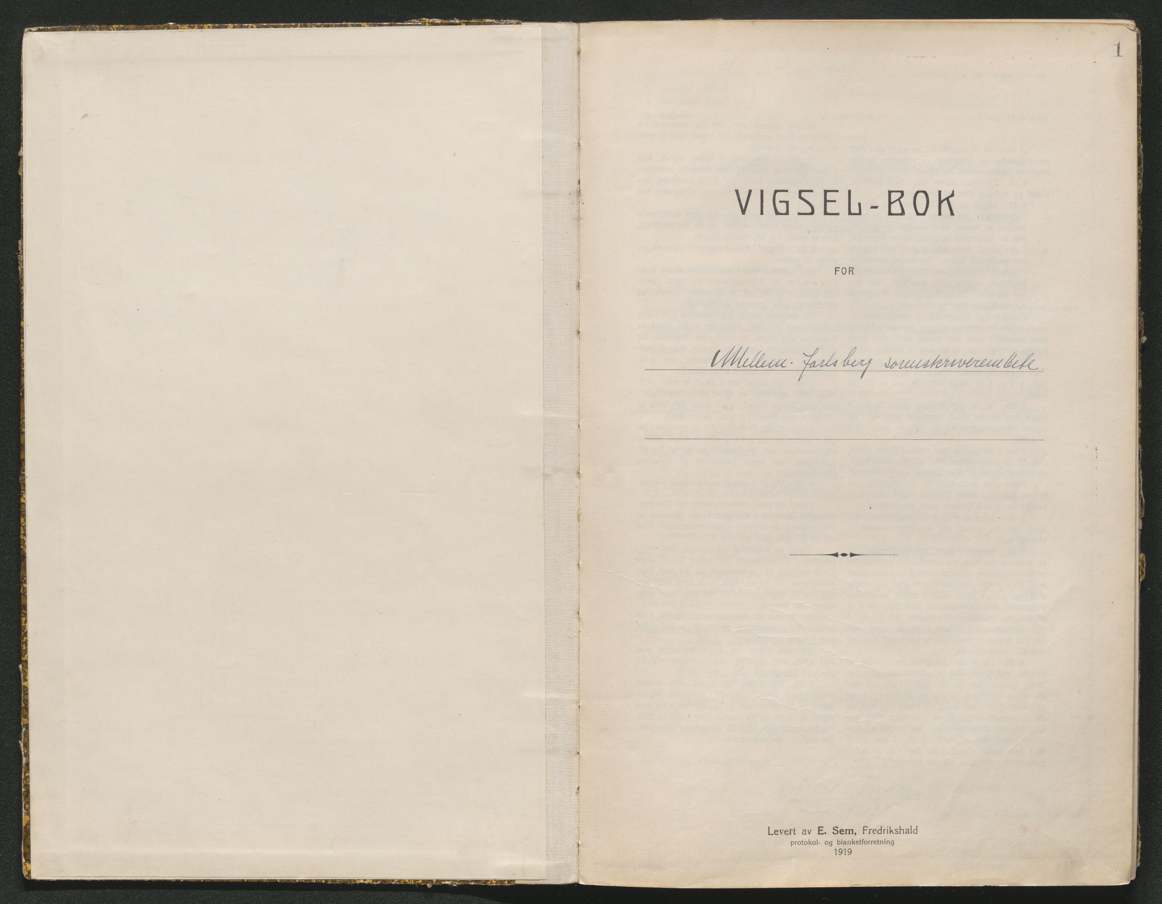 Horten sorenskriveri, AV/SAKO-A-133/L/Lc/L0002: Vigselsbok, 1941-1943, s. 1