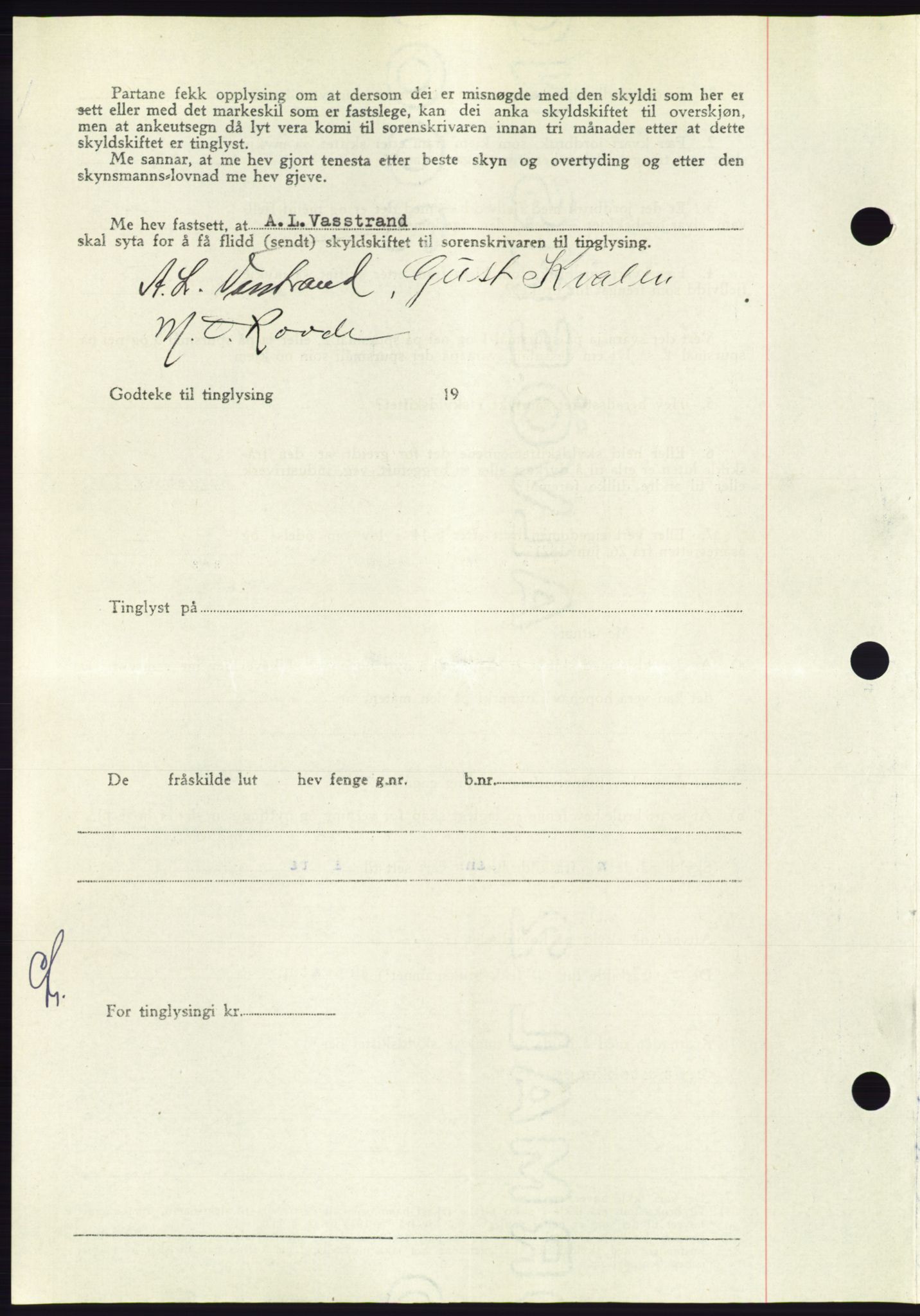 Søre Sunnmøre sorenskriveri, AV/SAT-A-4122/1/2/2C/L0084: Pantebok nr. 10A, 1949-1949, Dagboknr: 1157/1949