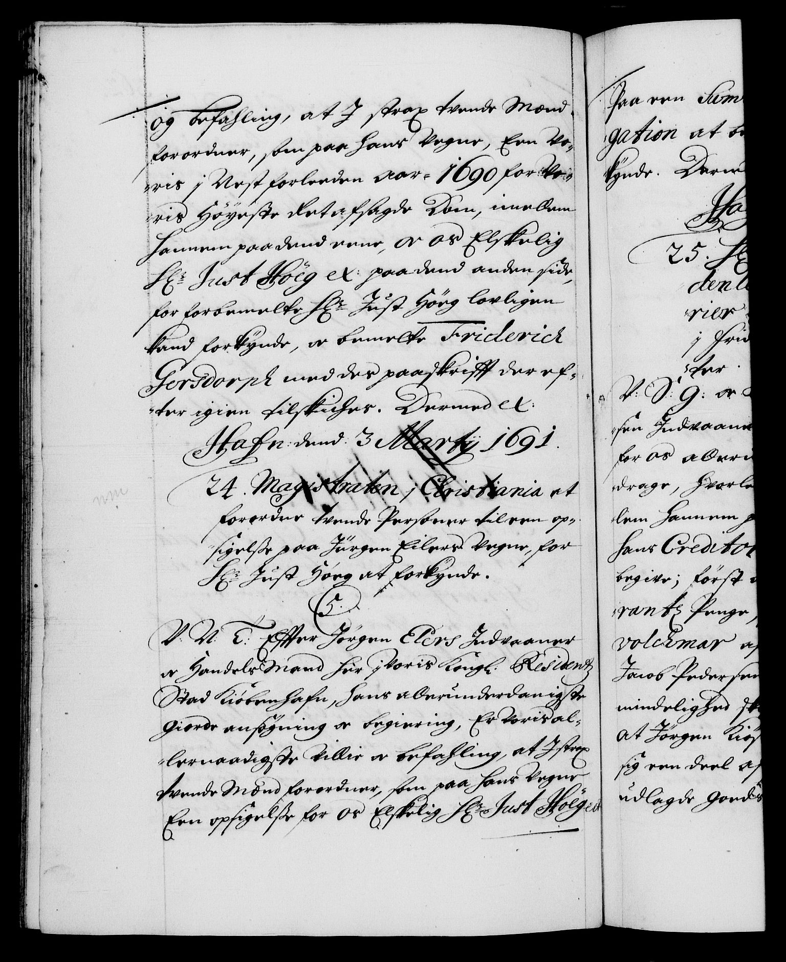Danske Kanselli 1572-1799, AV/RA-EA-3023/F/Fc/Fca/Fcab/L0014: Norske tegnelser (mikrofilm), 1688-1691, s. 362b
