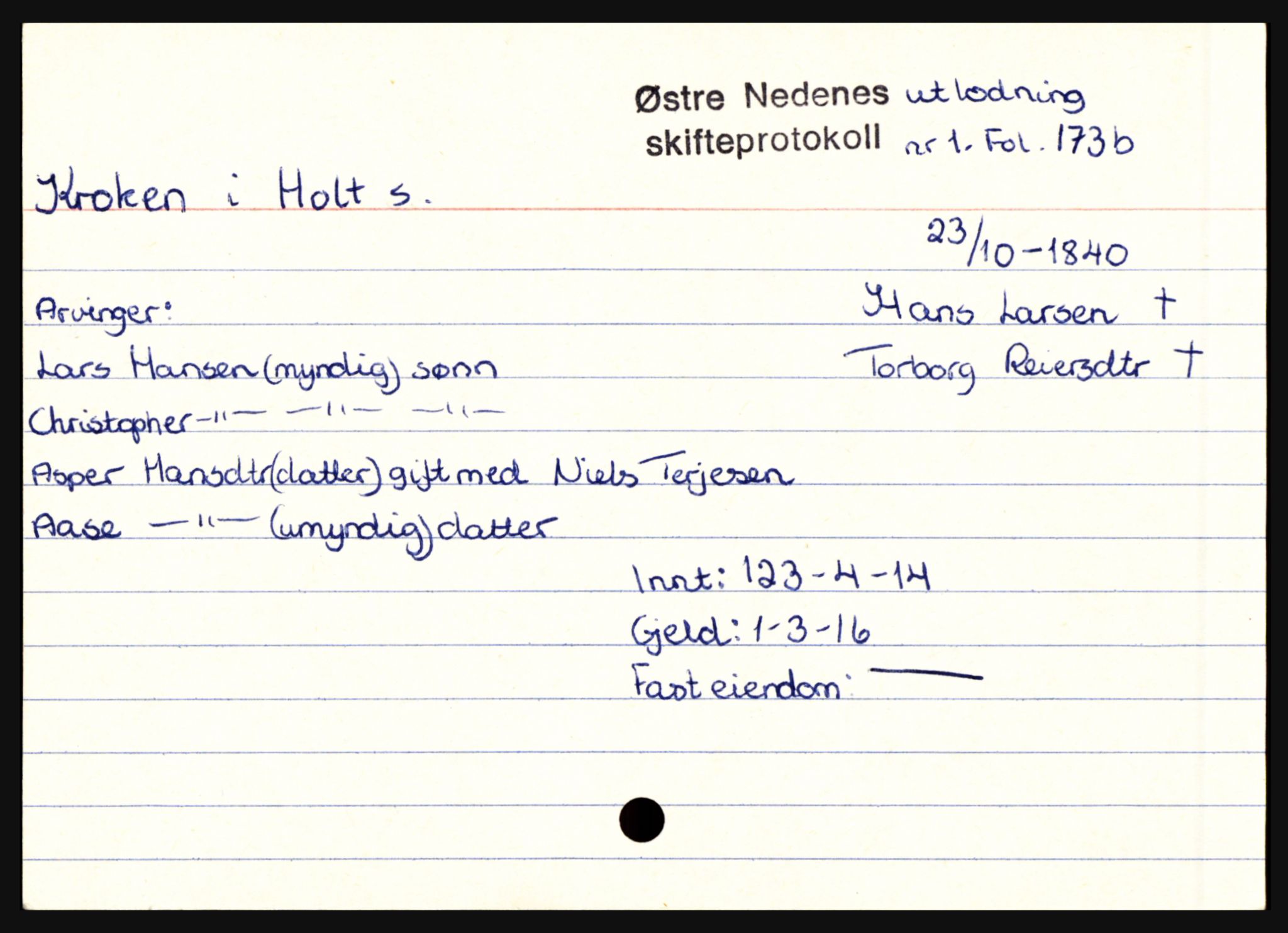 Holt sorenskriveri, AV/SAK-1221-0002/H, s. 753