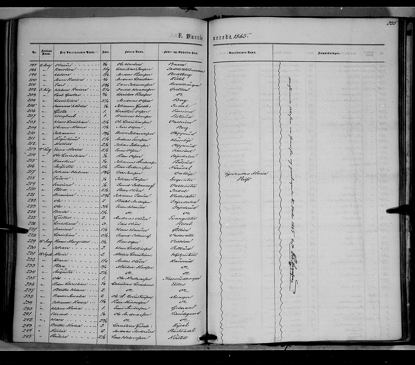 Vestre Toten prestekontor, SAH/PREST-108/H/Ha/Haa/L0007: Ministerialbok nr. 7, 1862-1869, s. 335