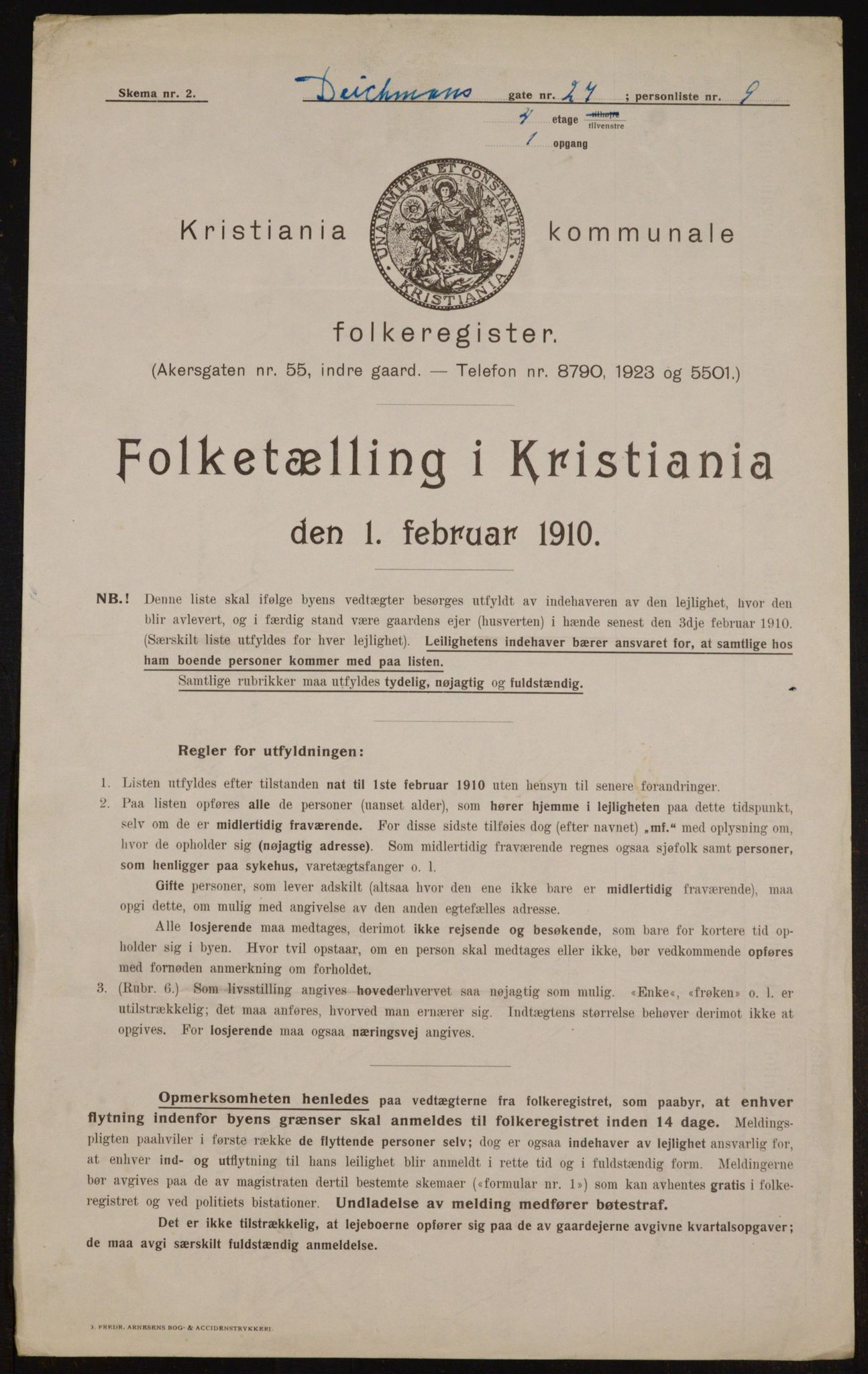 OBA, Kommunal folketelling 1.2.1910 for Kristiania, 1910, s. 15135