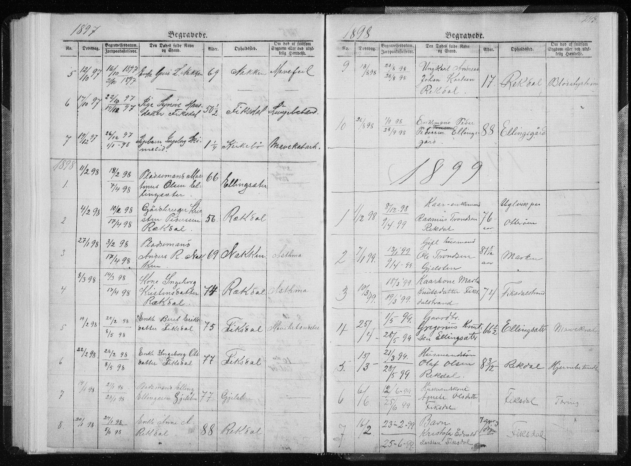 Ministerialprotokoller, klokkerbøker og fødselsregistre - Møre og Romsdal, SAT/A-1454/540/L0541: Klokkerbok nr. 540C01, 1867-1920, s. 248