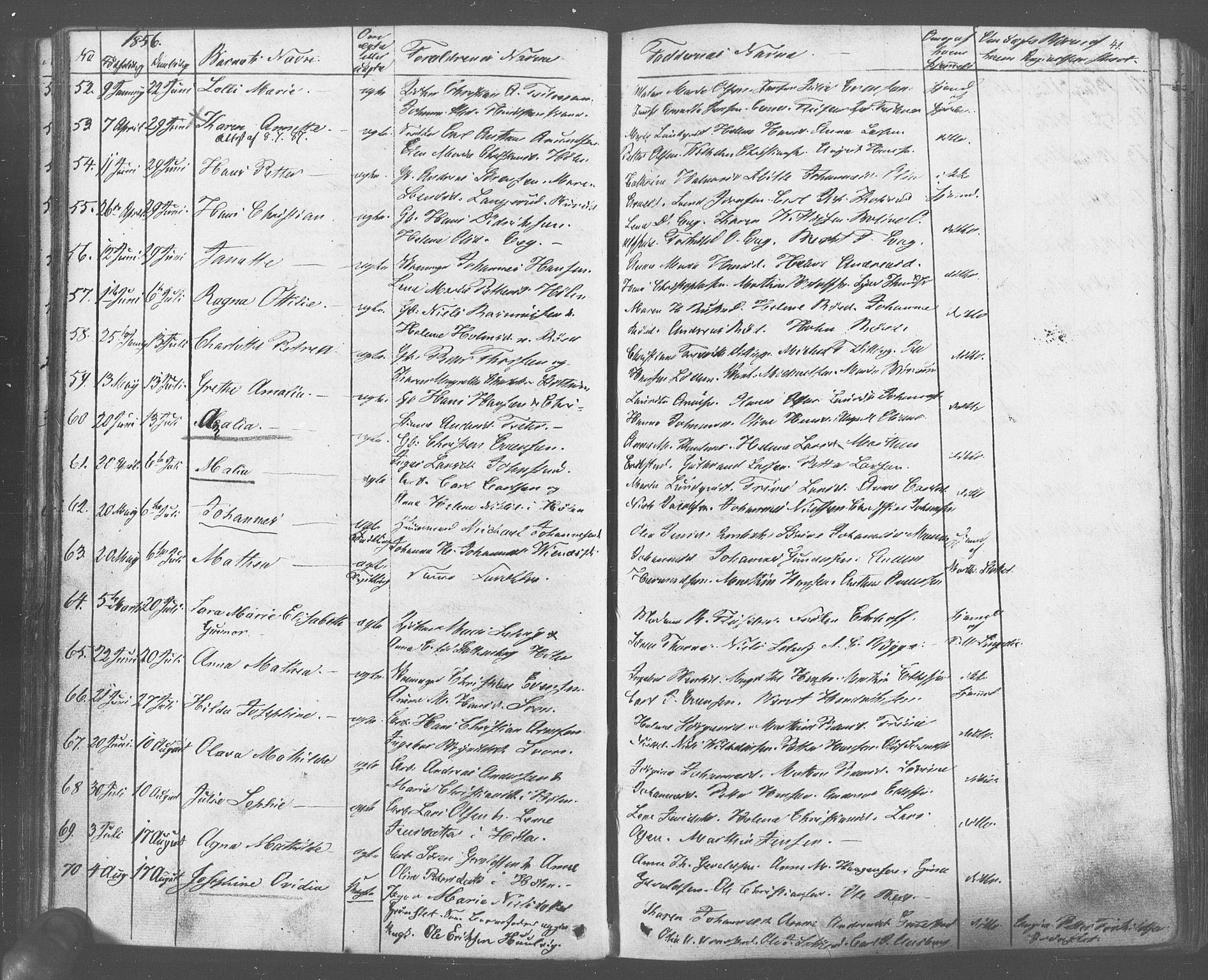 Vestby prestekontor Kirkebøker, AV/SAO-A-10893/F/Fa/L0007: Ministerialbok nr. I 7, 1850-1862, s. 41