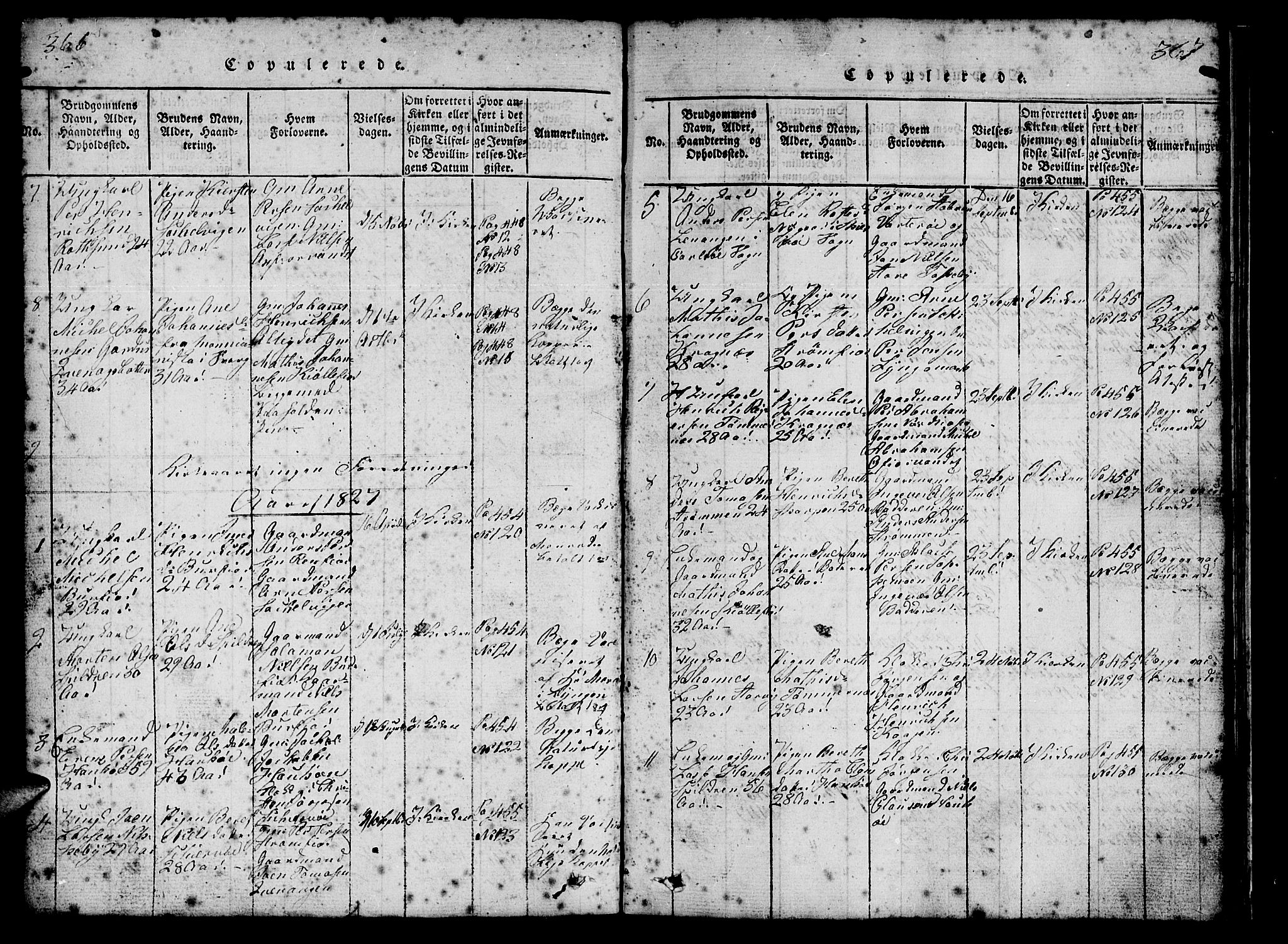 Skjervøy sokneprestkontor, AV/SATØ-S-1300/H/Ha/Hab/L0001klokker: Klokkerbok nr. 1, 1825-1838, s. 366-367