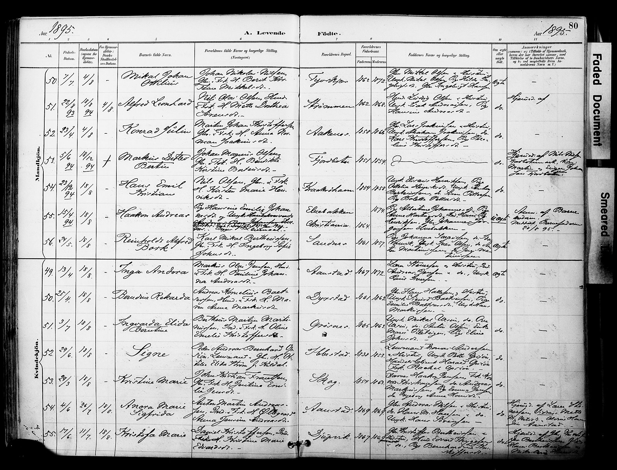 Ibestad sokneprestembete, AV/SATØ-S-0077/H/Ha/Haa/L0012kirke: Ministerialbok nr. 12, 1890-1900, s. 80