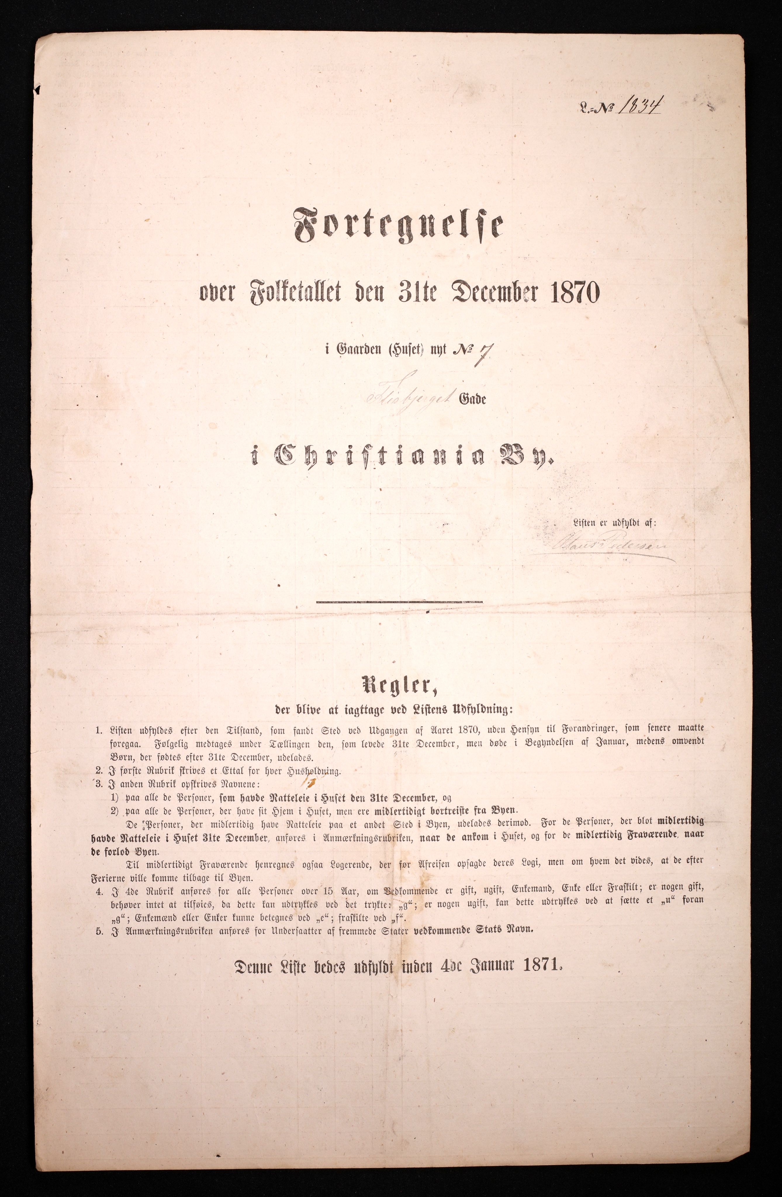 RA, Folketelling 1870 for 0301 Kristiania kjøpstad, 1870, s. 912