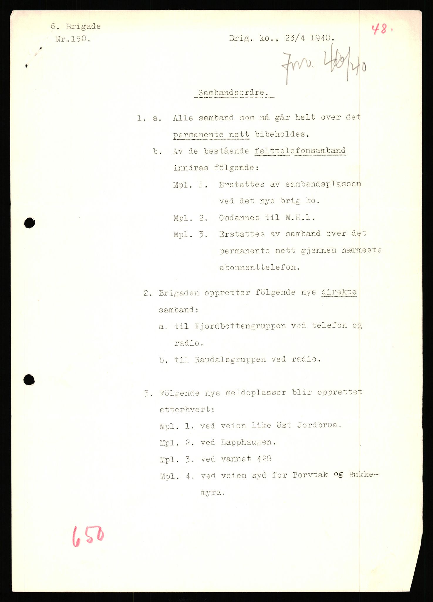 Forsvaret, Forsvarets krigshistoriske avdeling, AV/RA-RAFA-2017/Y/Yb/L0153: II-C-11-650  -  6. Divisjon: Bergartilleribataljon 3, 1940, s. 664