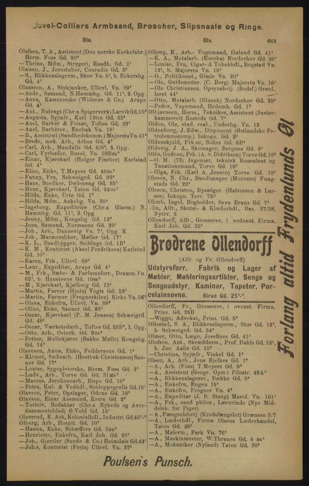 Kristiania/Oslo adressebok, PUBL/-, 1905, s. 663