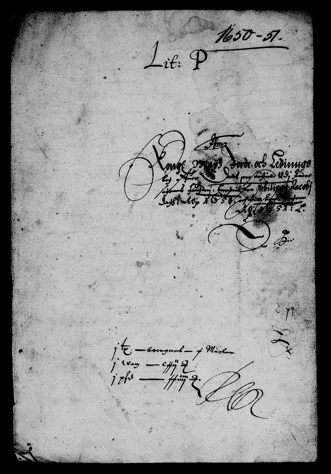 Rentekammeret inntil 1814, Reviderte regnskaper, Lensregnskaper, AV/RA-EA-5023/R/Rb/Rbt/L0117: Bergenhus len, 1650-1651