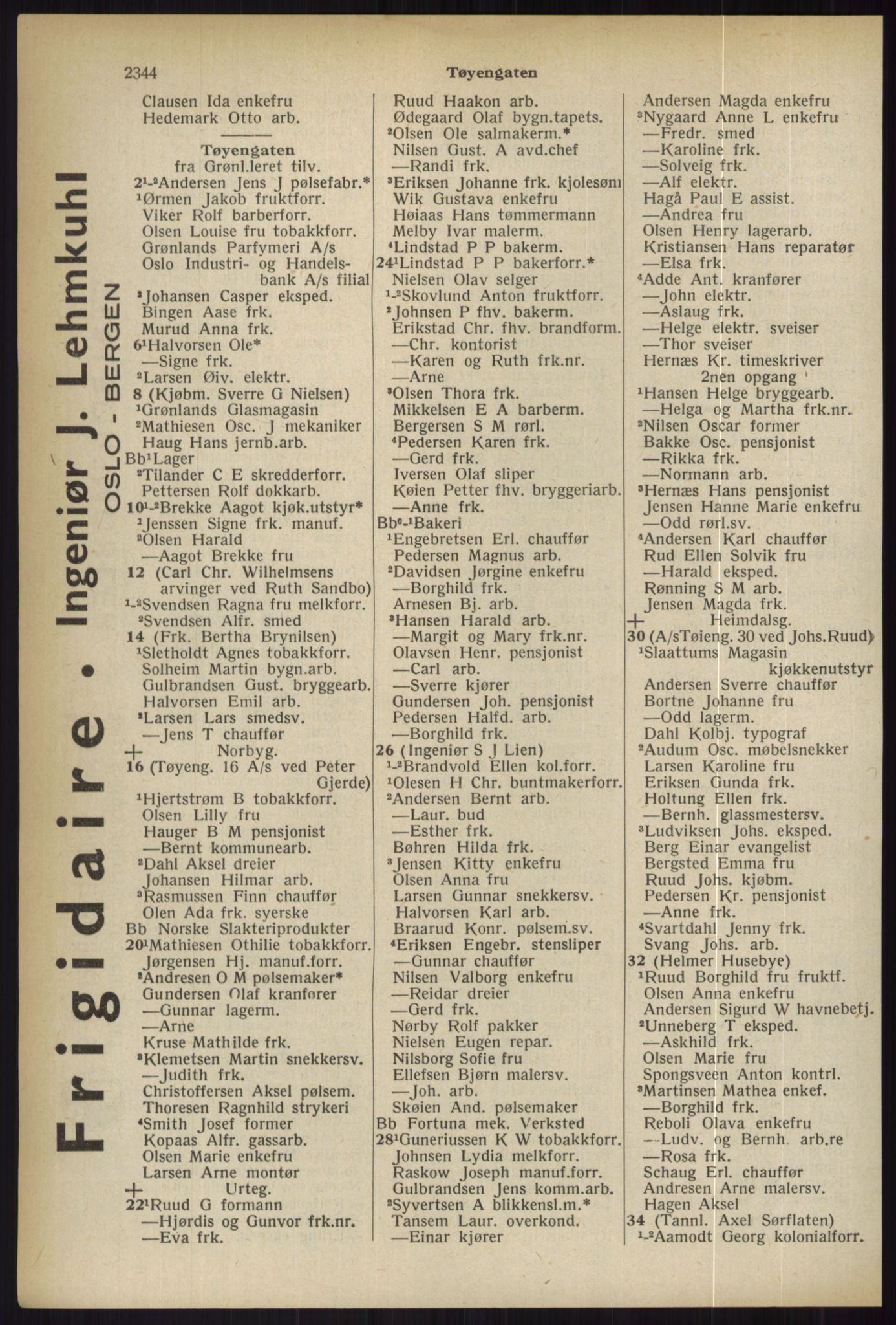 Kristiania/Oslo adressebok, PUBL/-, 1936, s. 2344