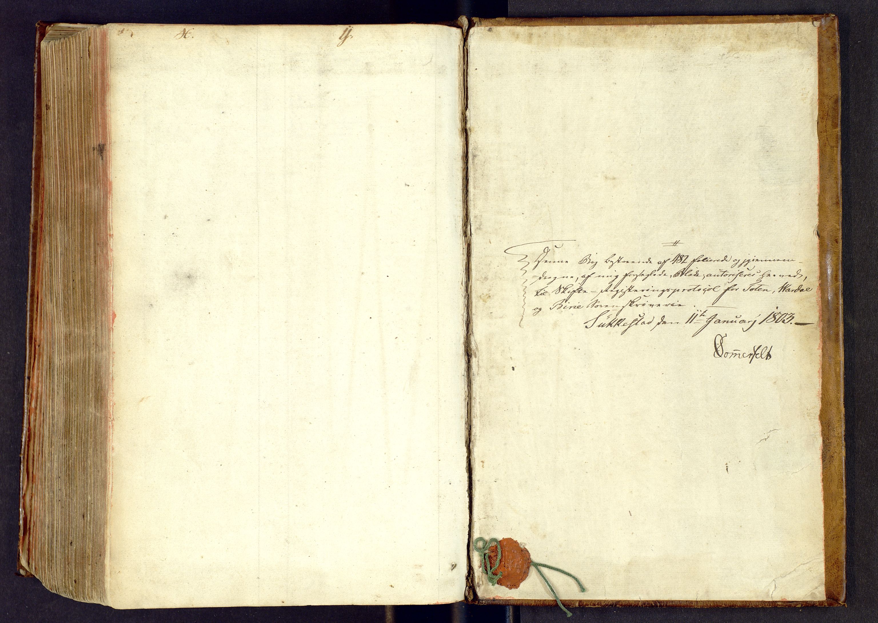 Toten tingrett, SAH/TING-006/J/Ja/L0014: Skifte- og registreringsprotokoll, 1803-1812