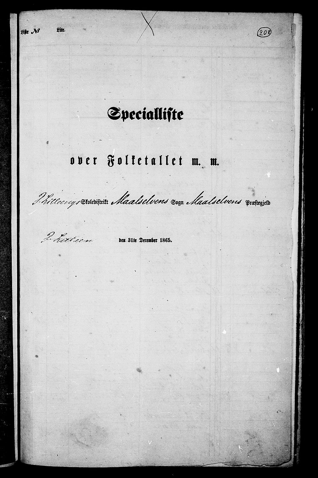 RA, Folketelling 1865 for 1924P Målselv prestegjeld, 1865, s. 36
