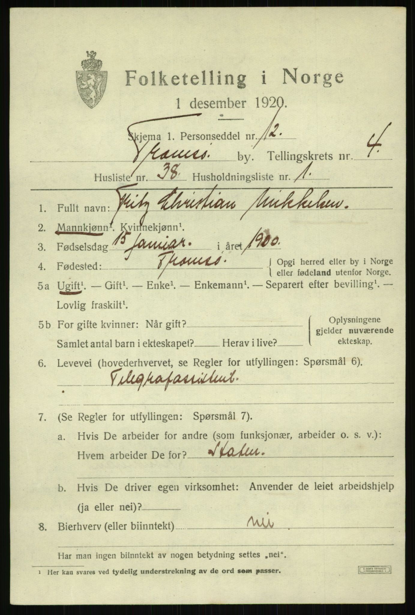 SATØ, Folketelling 1920 for 1902 Tromsø kjøpstad, 1920, s. 12766