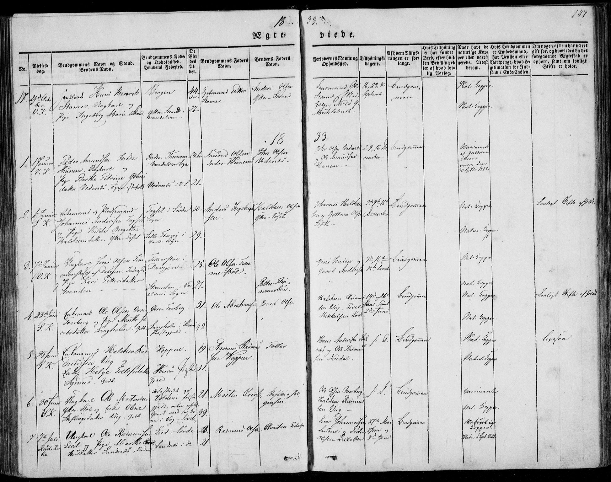 Ministerialprotokoller, klokkerbøker og fødselsregistre - Møre og Romsdal, AV/SAT-A-1454/501/L0005: Ministerialbok nr. 501A05, 1831-1844, s. 147