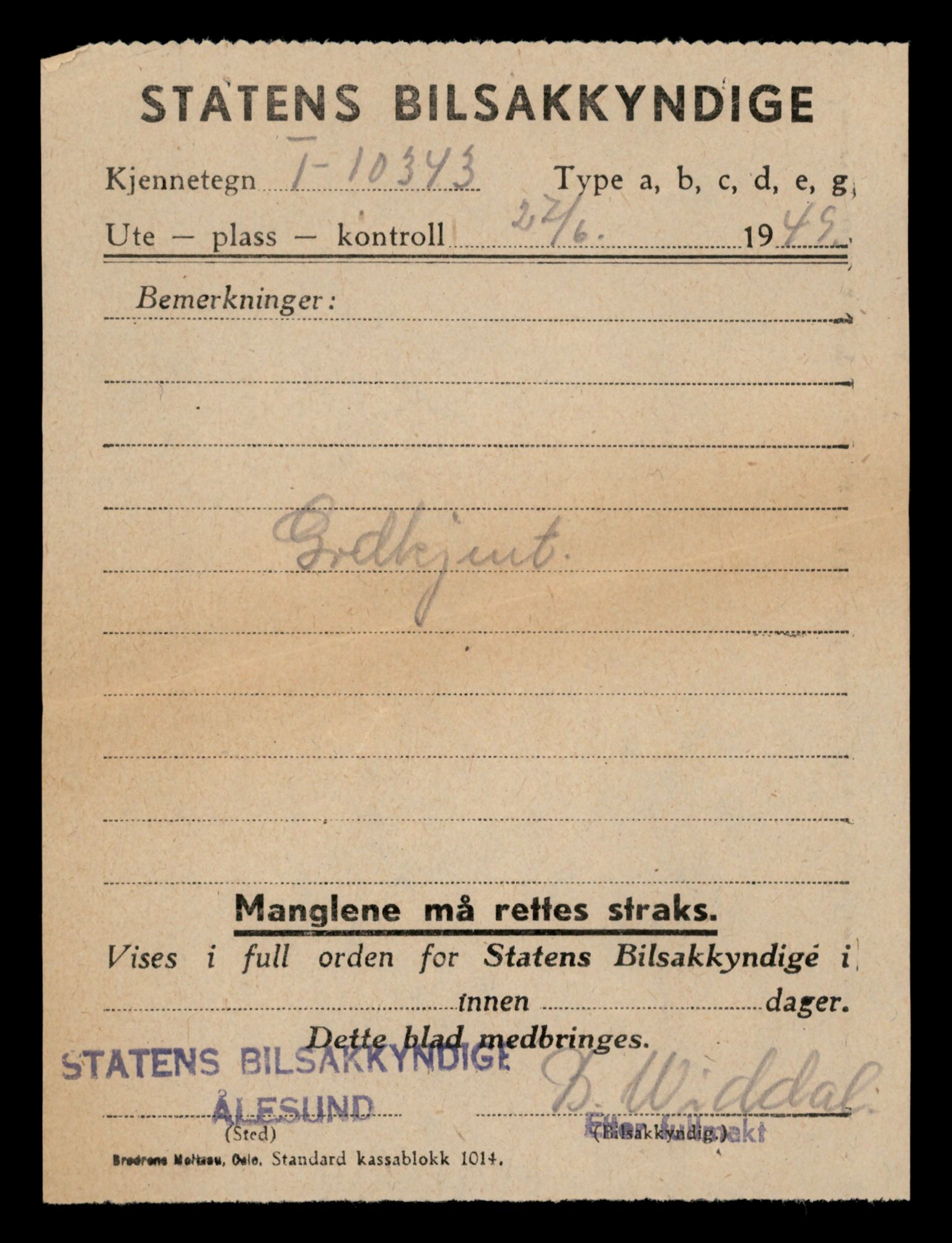 Møre og Romsdal vegkontor - Ålesund trafikkstasjon, SAT/A-4099/F/Fe/L0012: Registreringskort for kjøretøy T 1290 - T 1450, 1927-1998, s. 3100