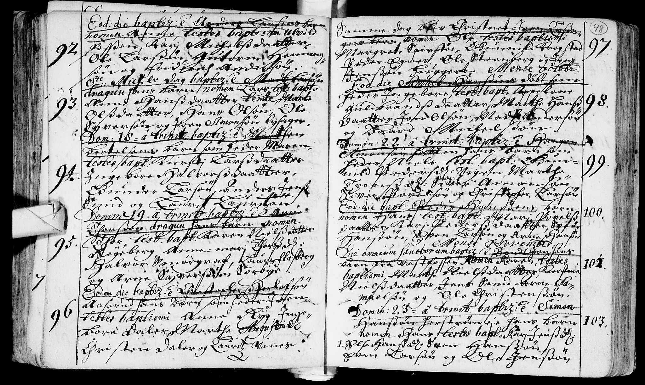 Eiker kirkebøker, AV/SAKO-A-4/F/Fa/L0002: Ministerialbok nr. I 2, 1705-1724, s. 98