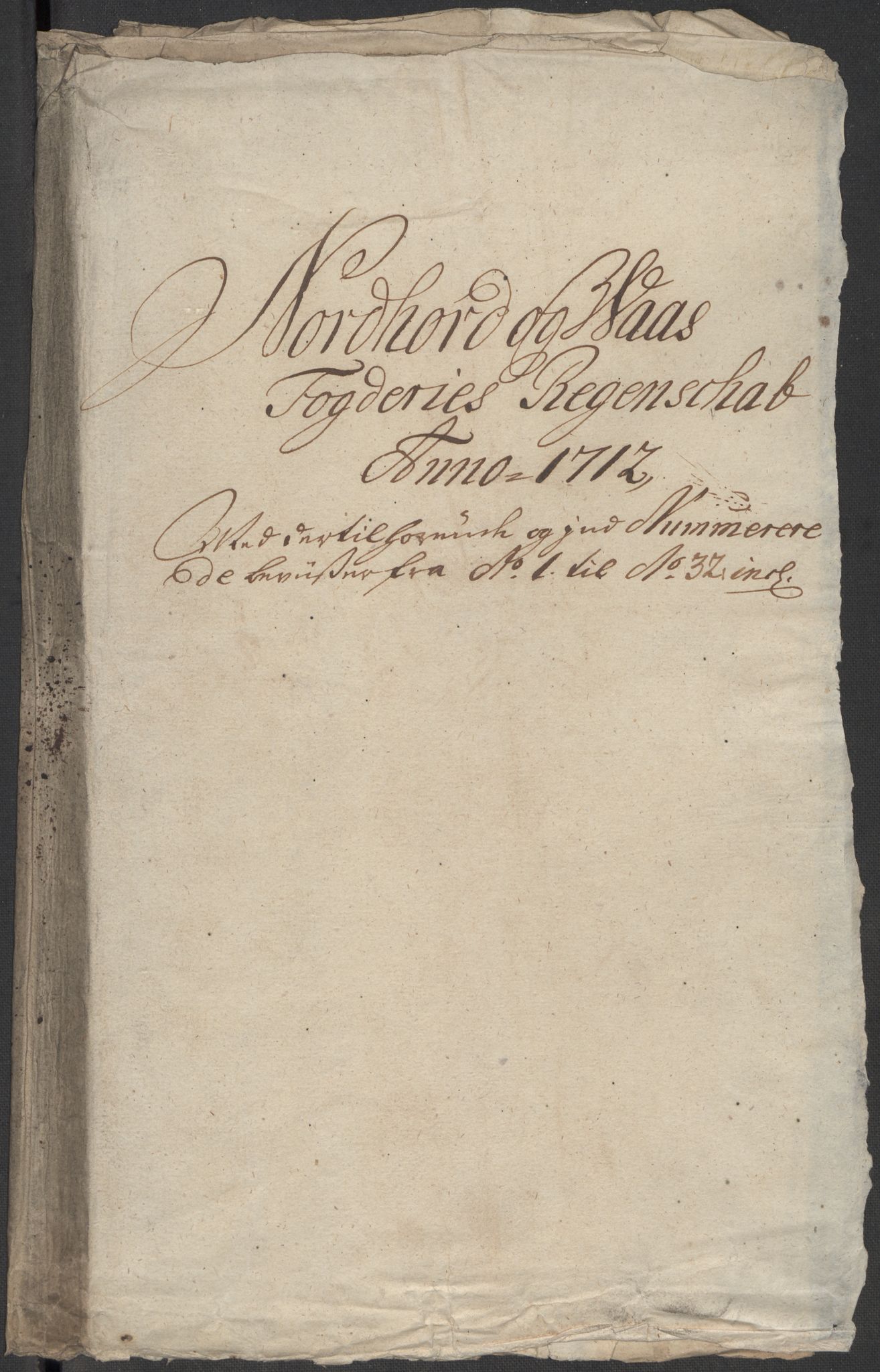 Rentekammeret inntil 1814, Reviderte regnskaper, Fogderegnskap, AV/RA-EA-4092/R51/L3194: Fogderegnskap Nordhordland og Voss, 1712, s. 3