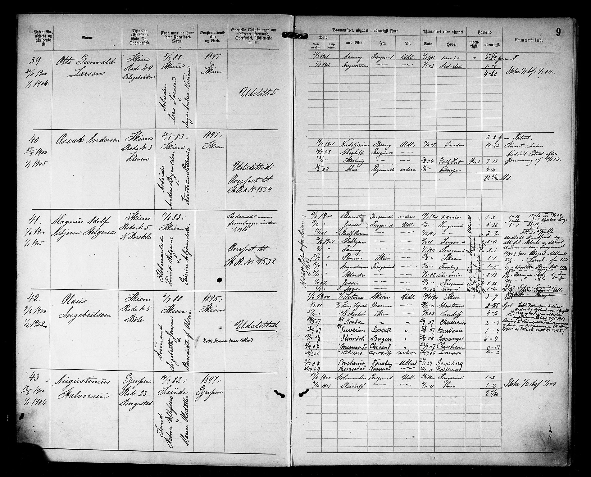 Skien innrulleringskontor, AV/SAKO-A-832/F/Fc/L0005: Annotasjonsrulle, 1899, s. 11