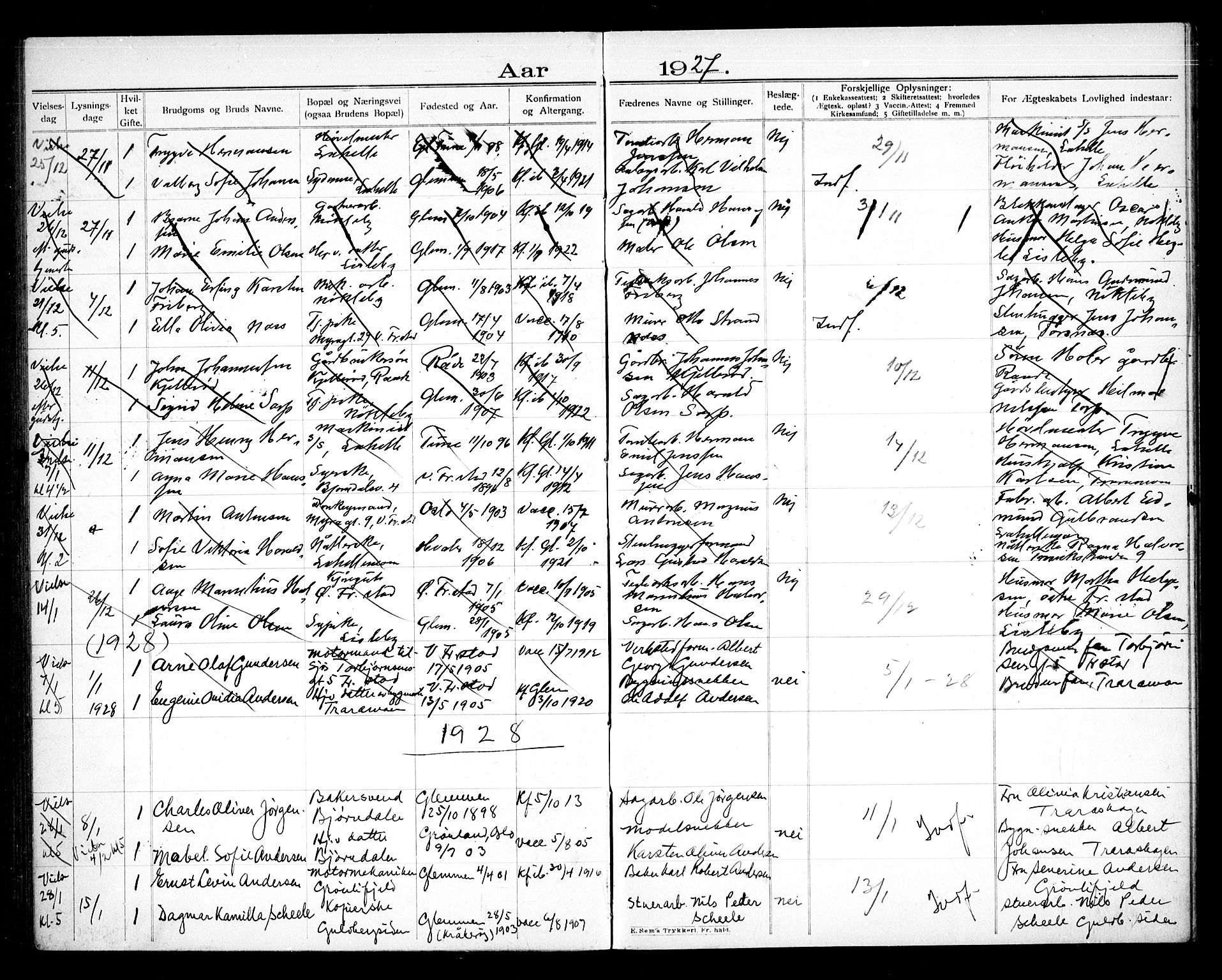 Glemmen prestekontor Kirkebøker, AV/SAO-A-10908/H/Ha/L0001: Lysningsprotokoll nr. 1, 1909-1931