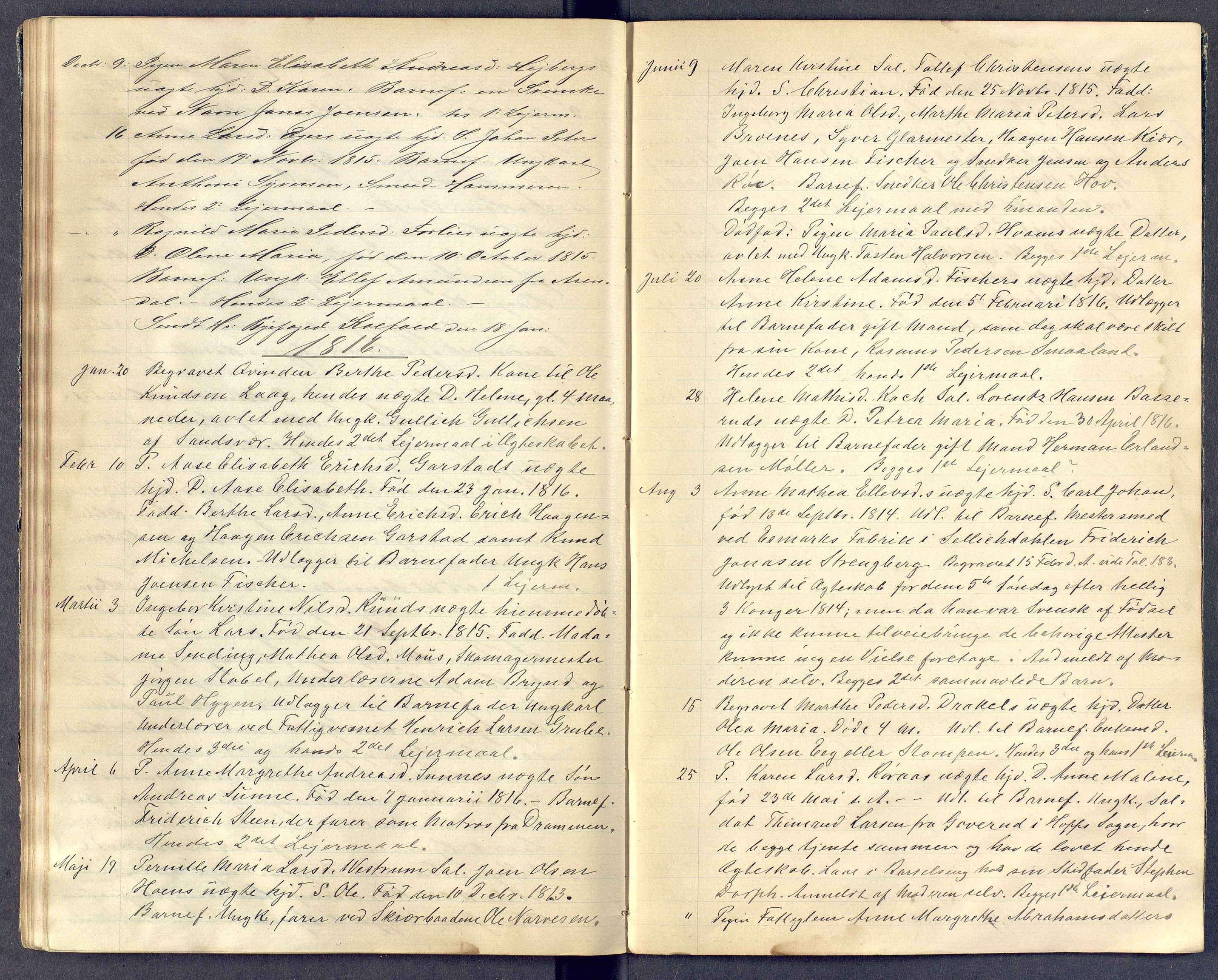 Kongsberg kirkebøker, AV/SAKO-A-22/G/Ga/L0000c: Klokkerbok nr. 0c, 1795-1816